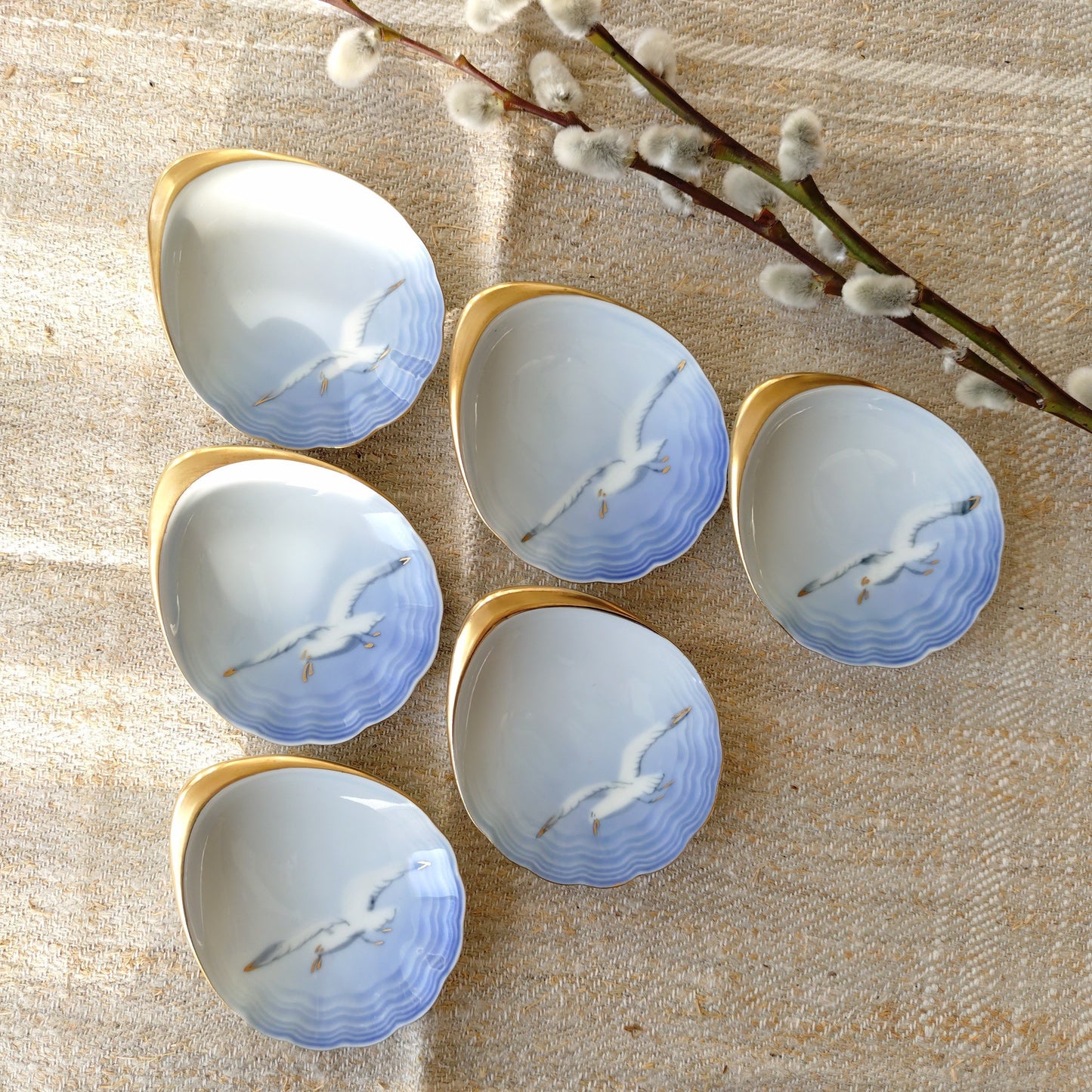 1970～1983年ビングオーグレンダールのシーガルの貝型小皿/Bing & Grøndahl Seagull small plate