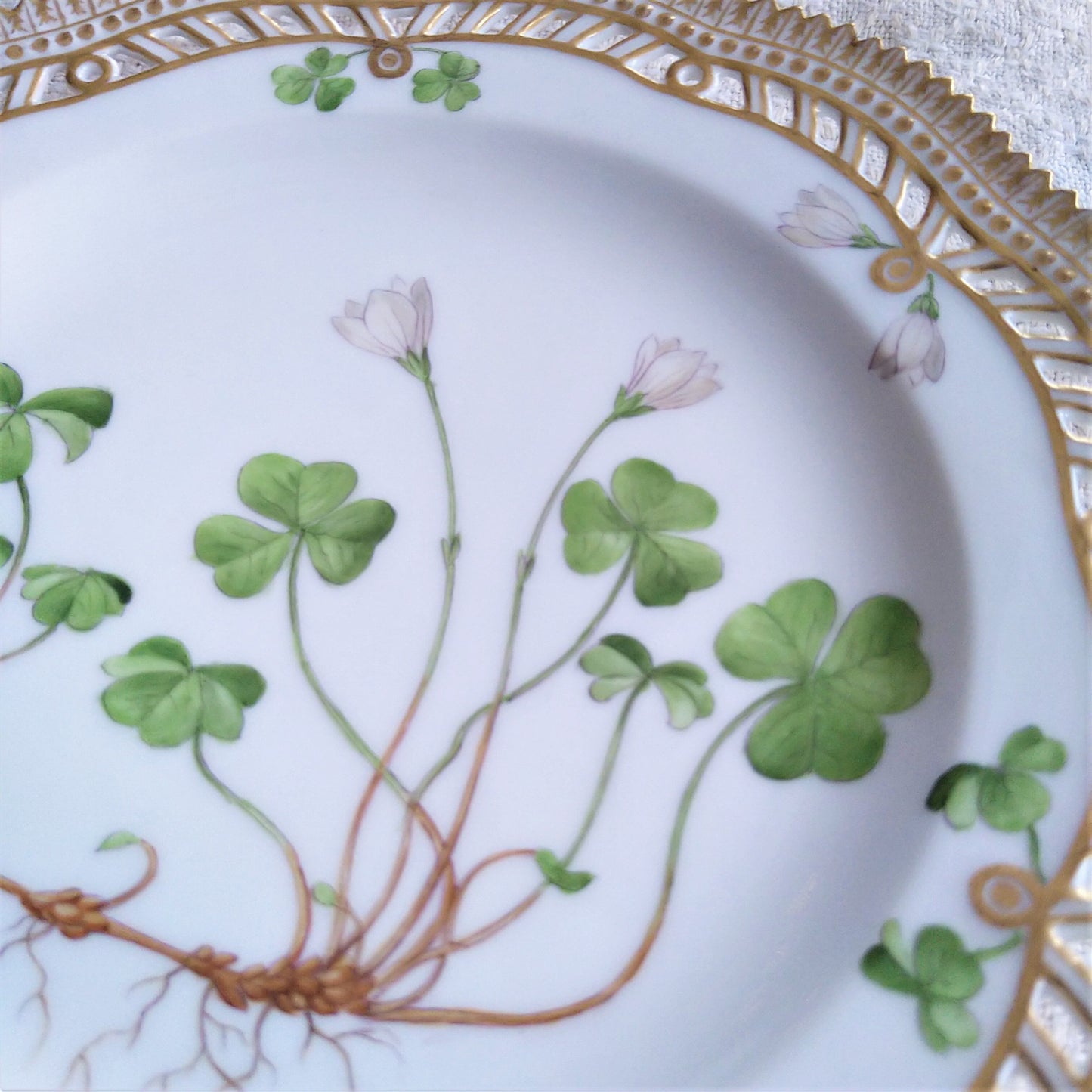 1900年代前半RoyalCopenhagenフローラダニカのレースプレート約22.5㎝/FloraDanicaLacePlate ca22.5cm