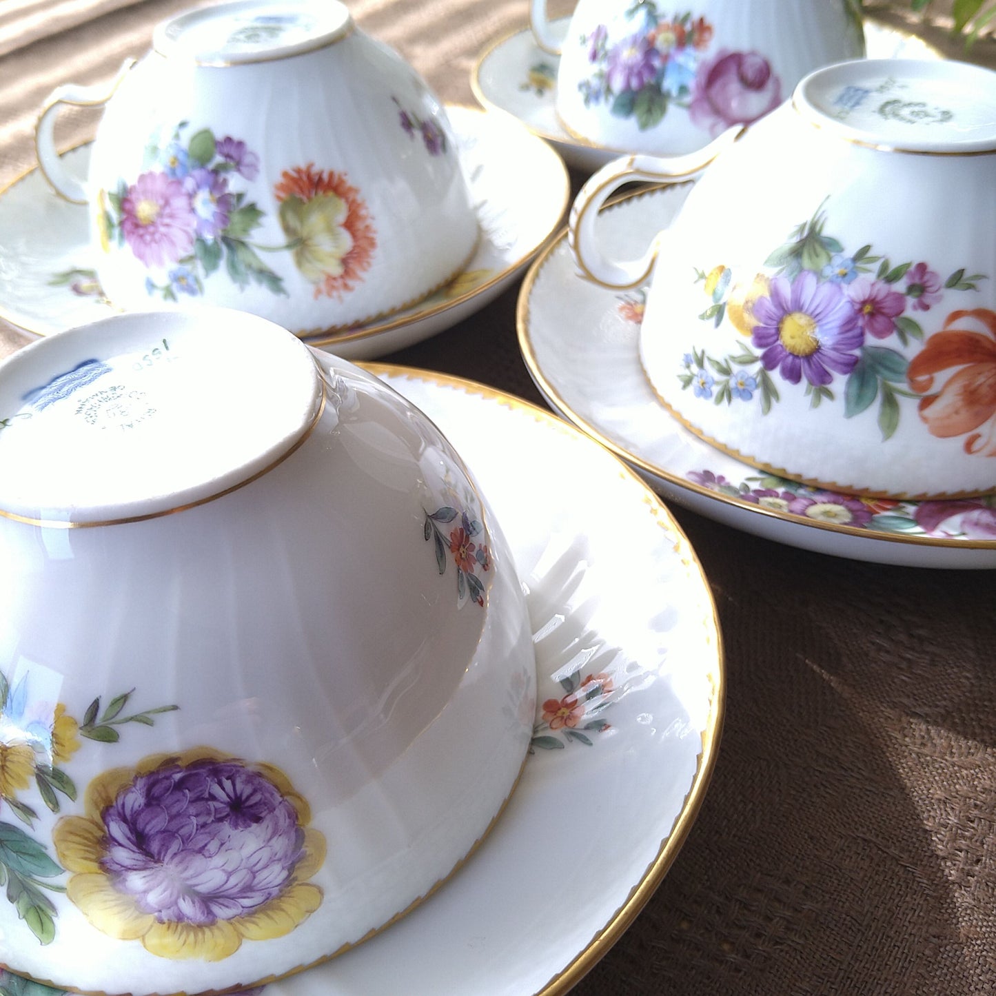 1930年代～1960年代のRoyalCopenhagenサクソンフラワーのモーニングカップソーサー/SaxonFlowerMorningCupSaucer