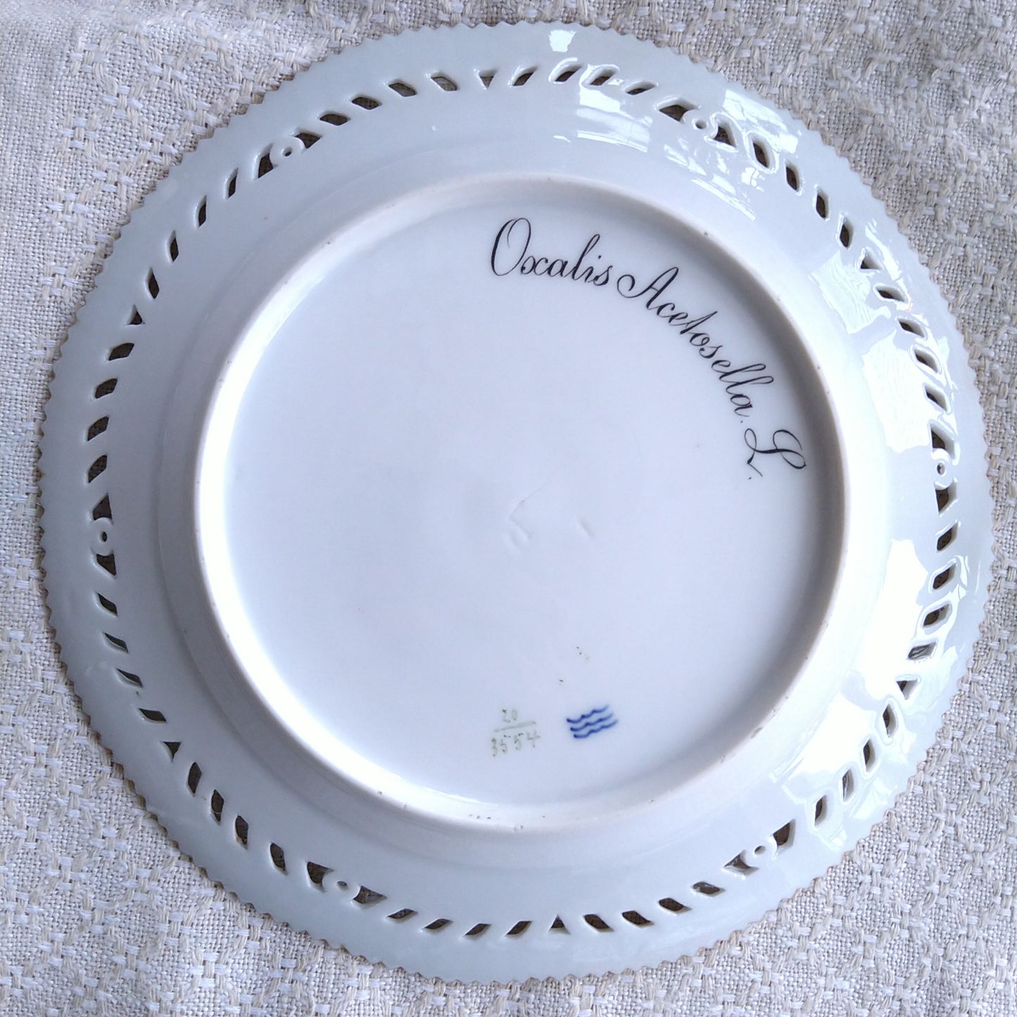 1900年代前半RoyalCopenhagenフローラダニカのレースプレート約22.5㎝/FloraDanicaLacePlate ca22.5cm