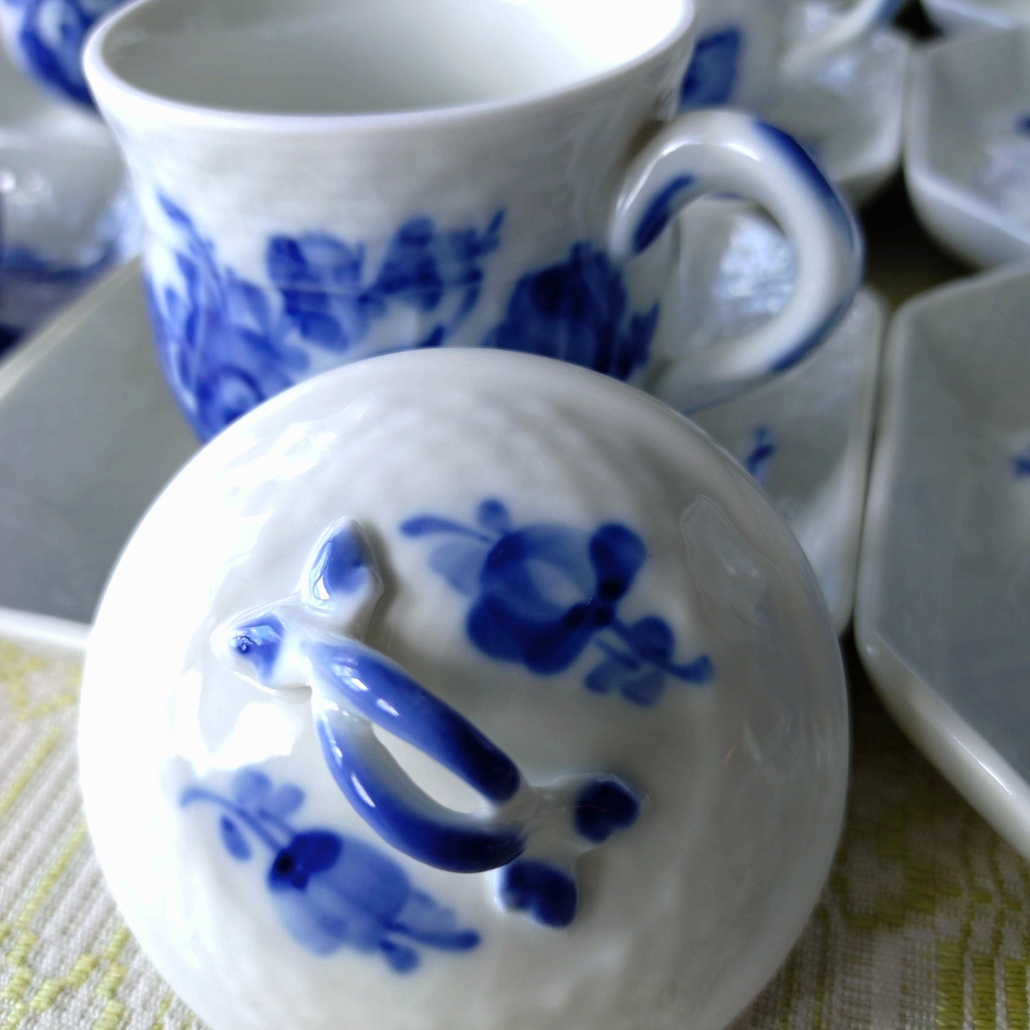RoyalCopenhagenブルーフラワーカーブのカスタードカップソーサー1950年代～1970年代/Custard cup and saucer