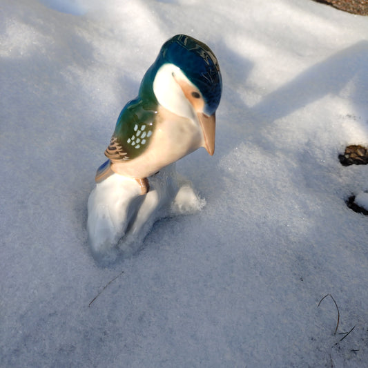 Meissenポール・ワルターPaulWaltherの俯いたカワセミ高さ約14.5㎝H/1910年頃