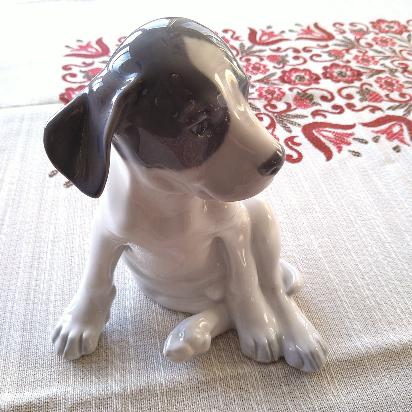 1975～1979年RoyalCopenhagenロイヤルコペンハーゲンの耳の垂れたワンコ🐶はポインターの子犬🐶高さ約20㎝H