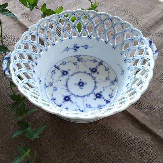 1894～1900年RoyalCopenhagenブルーフルーテッドオープンワークのバスケット/Openwork Baskets