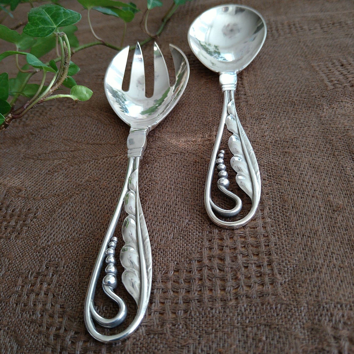 GeorgJensenオーナメンタルNo42スプーンフォークセット/Ornamental No42 Spoon and Fork set