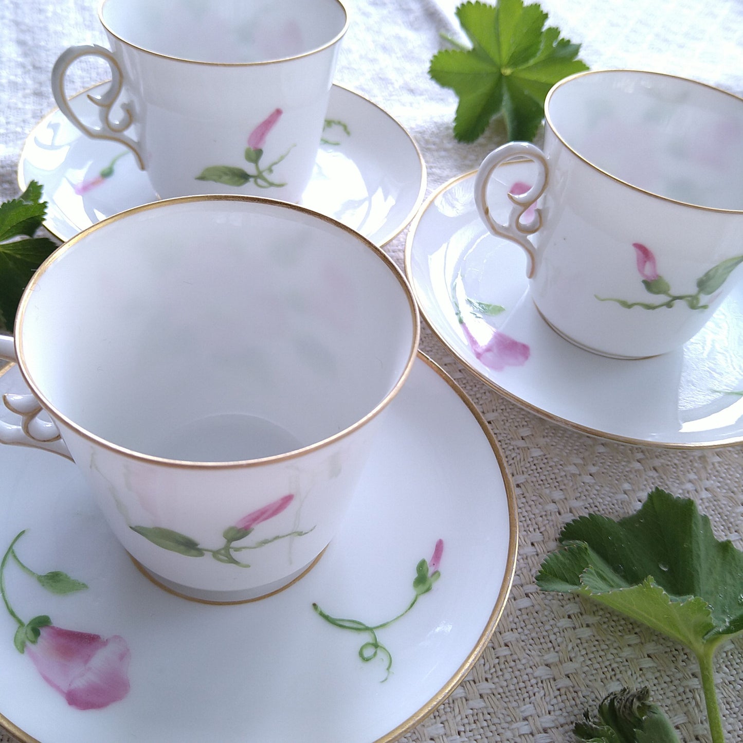 RoyalCopenhagen1800年代後半の朝顔のデミタスカップソーサー/Demitasse
