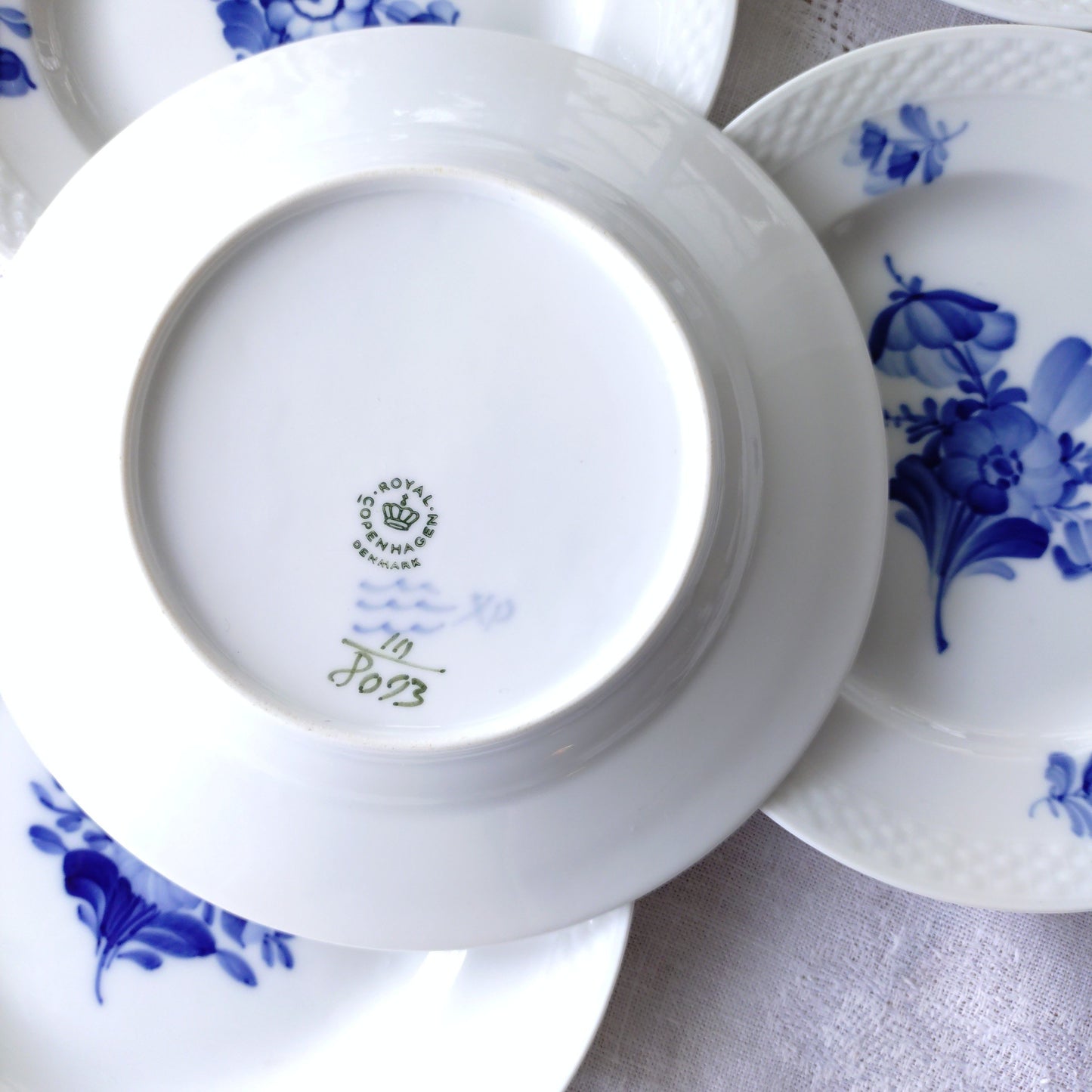 RoyalCopenhagenブルーフラワープレインのケーキプレート直径約17.5㎝D