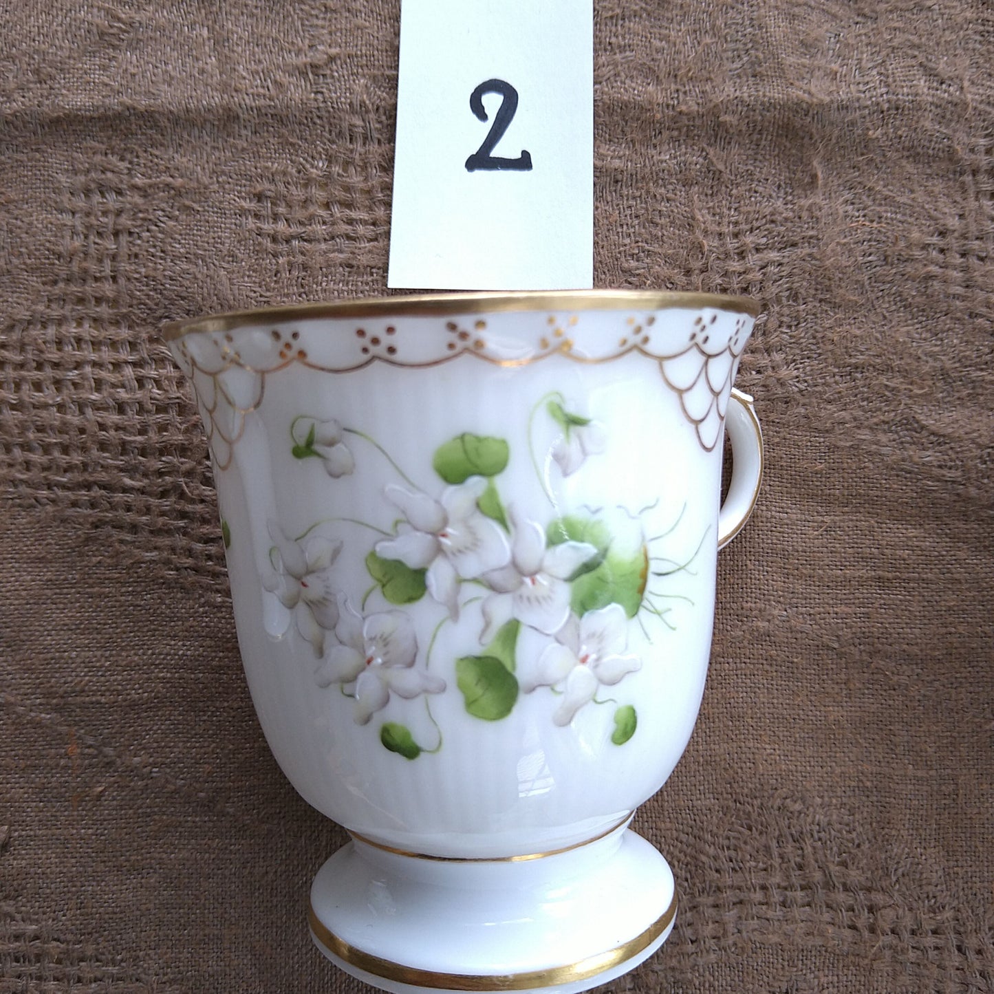 1892年RoyalCopenhagen の白いスミレのカップソーサー/WhiteVioletCupSaucer