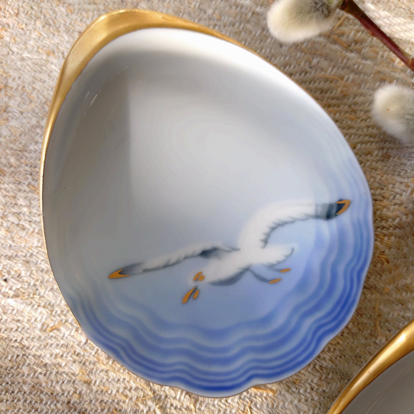 1970～1983年ビングオーグレンダールのシーガルの貝型小皿/Bing & Grøndahl Seagull small plate