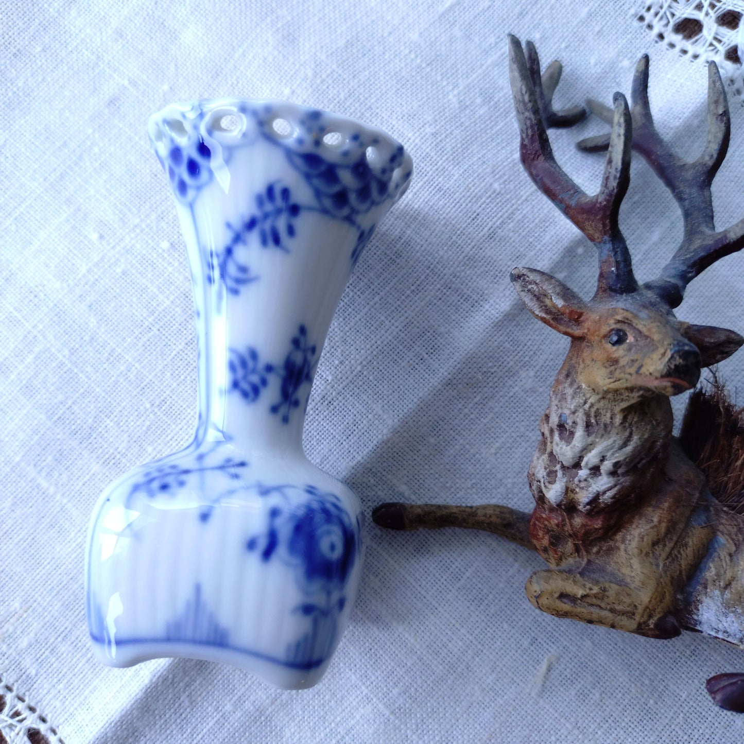 1969ー1974年のRoyalCopenhagenフルレース小さな花瓶高さ8㎝/Full Lace vase 8cmH
