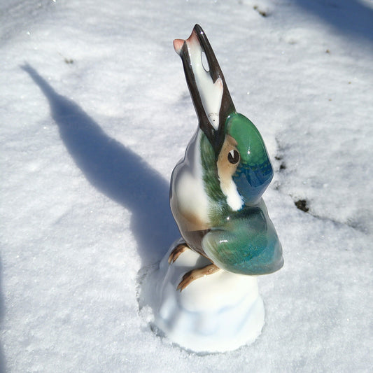 KPMベルリンの魚をくわえたカワセミ高さ約19㎝H/KPM Kingfisher with a fish