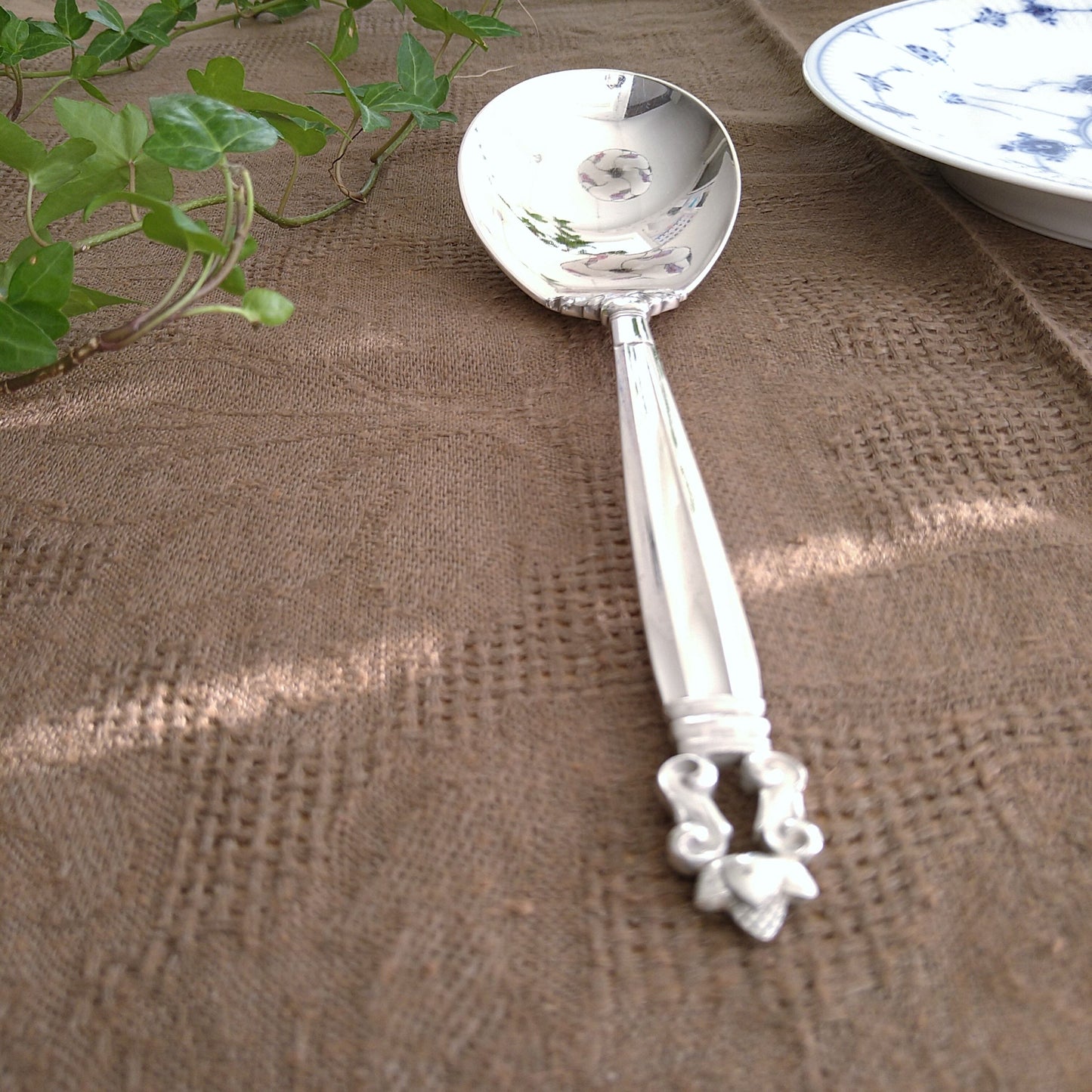 GeorgJensenエコーン特大スプーン長さ22.8㎝L/Acorn Large service spoon
