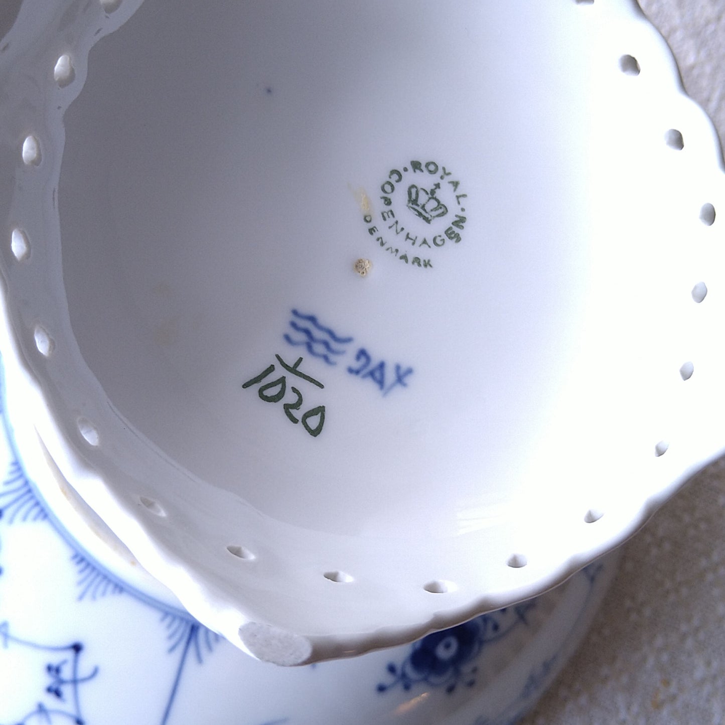 1975～1979年のRoyalCopenhagenロイヤルコペンハーゲンフルレースのコンポート高さ約15㎝/FullLaceComport