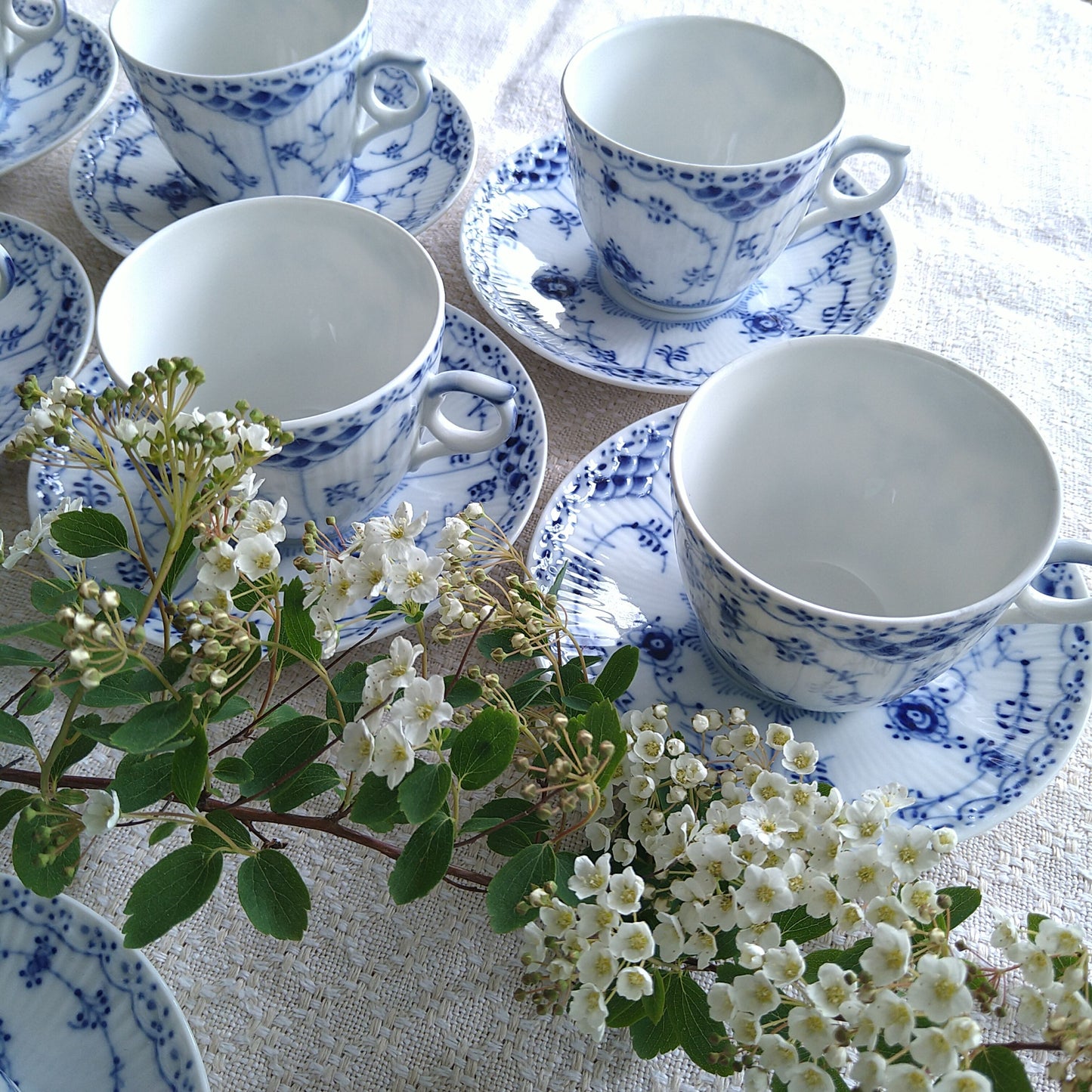 1960～1970年代のハーフレース型番756容量約190mlコーヒーカップソーサー/HalfLaceCupSaucer