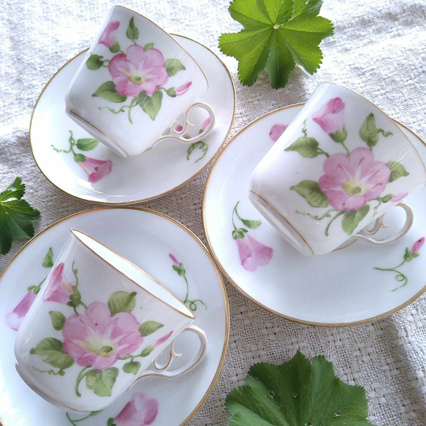RoyalCopenhagen1800年代後半の朝顔のデミタスカップソーサー/Demitasse