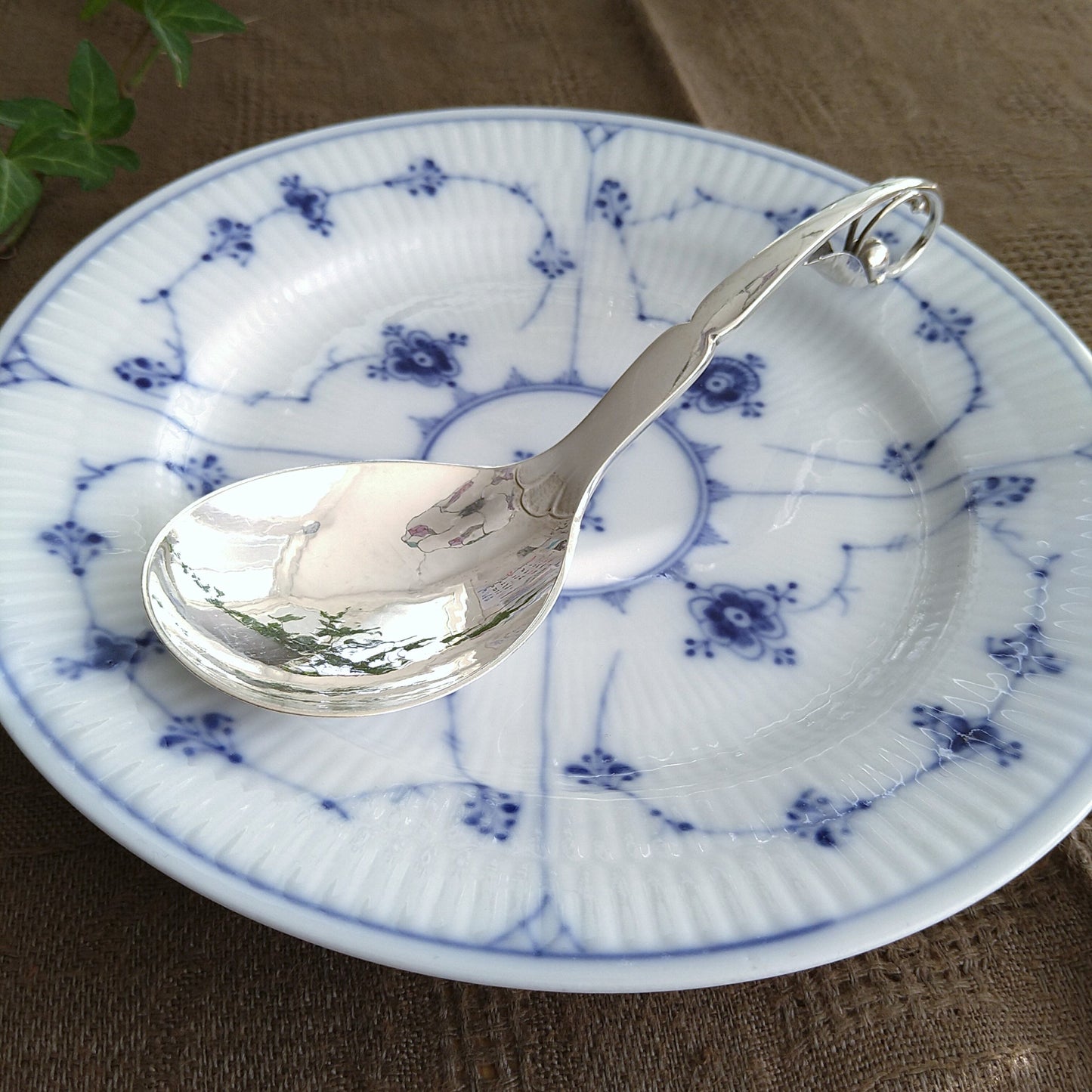 GeorgJensenオーナメンタルNo141のコンポートスプーン(大)16㎝L/OrnamentalNo 141 Comport spoon