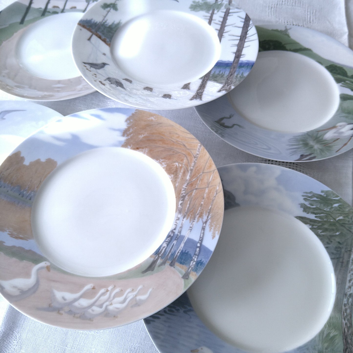 1889～1922年RoyalCopenhagenロイヤルコペンハーゲンアールヌーボーのランチ/デザートプレート直径約22.2㎝D