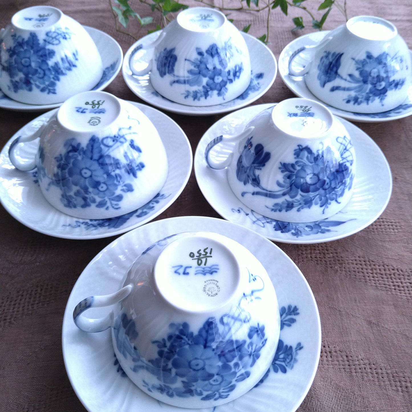ブルーフラワーカーブ モーニングカップソーサー/BlueFlowerCurveMorningCupSaucer
