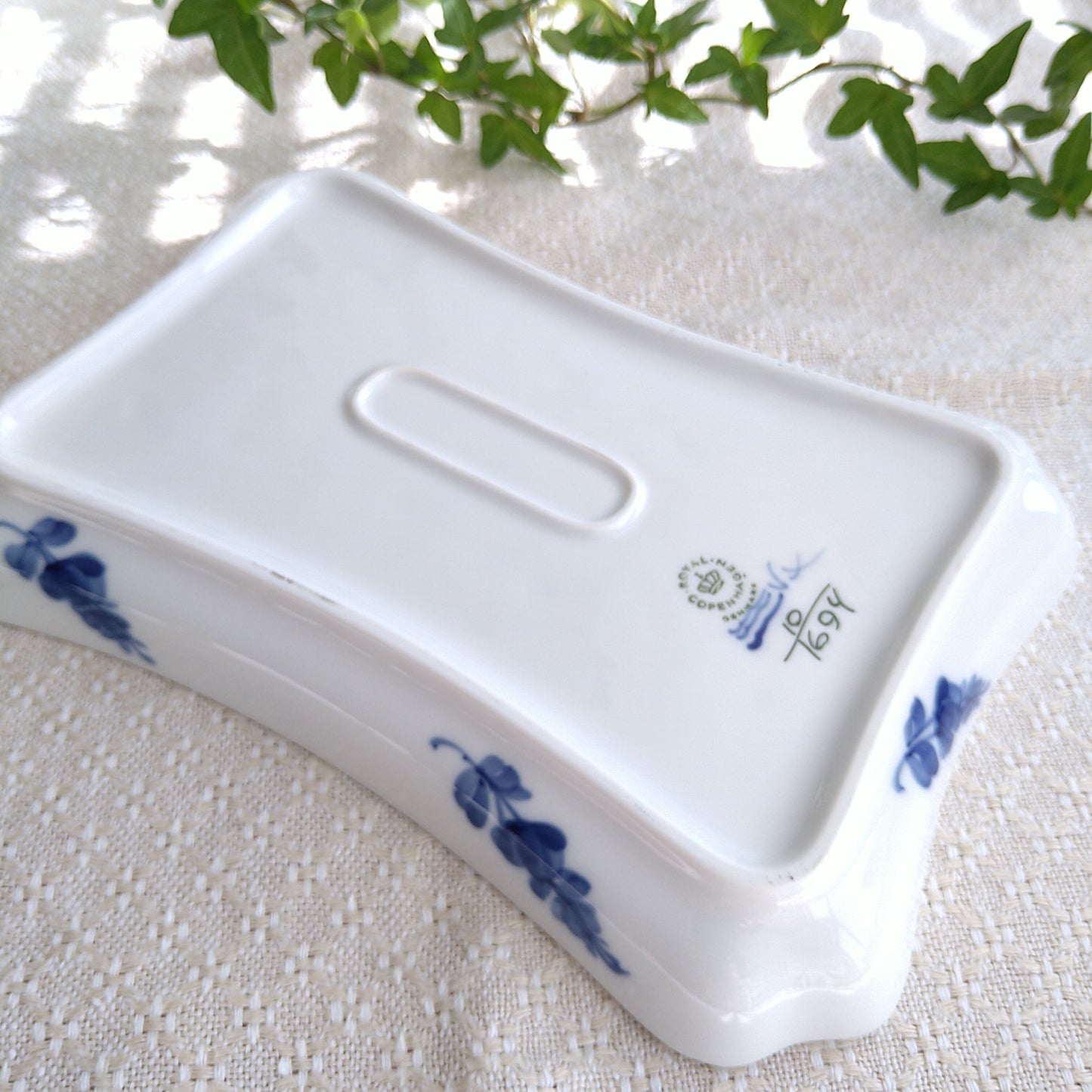 1964～1974年のRoyalCopenhagenブルーフラワーカーブ角トレイ24×17㎝/BlueFlowerSquareTray