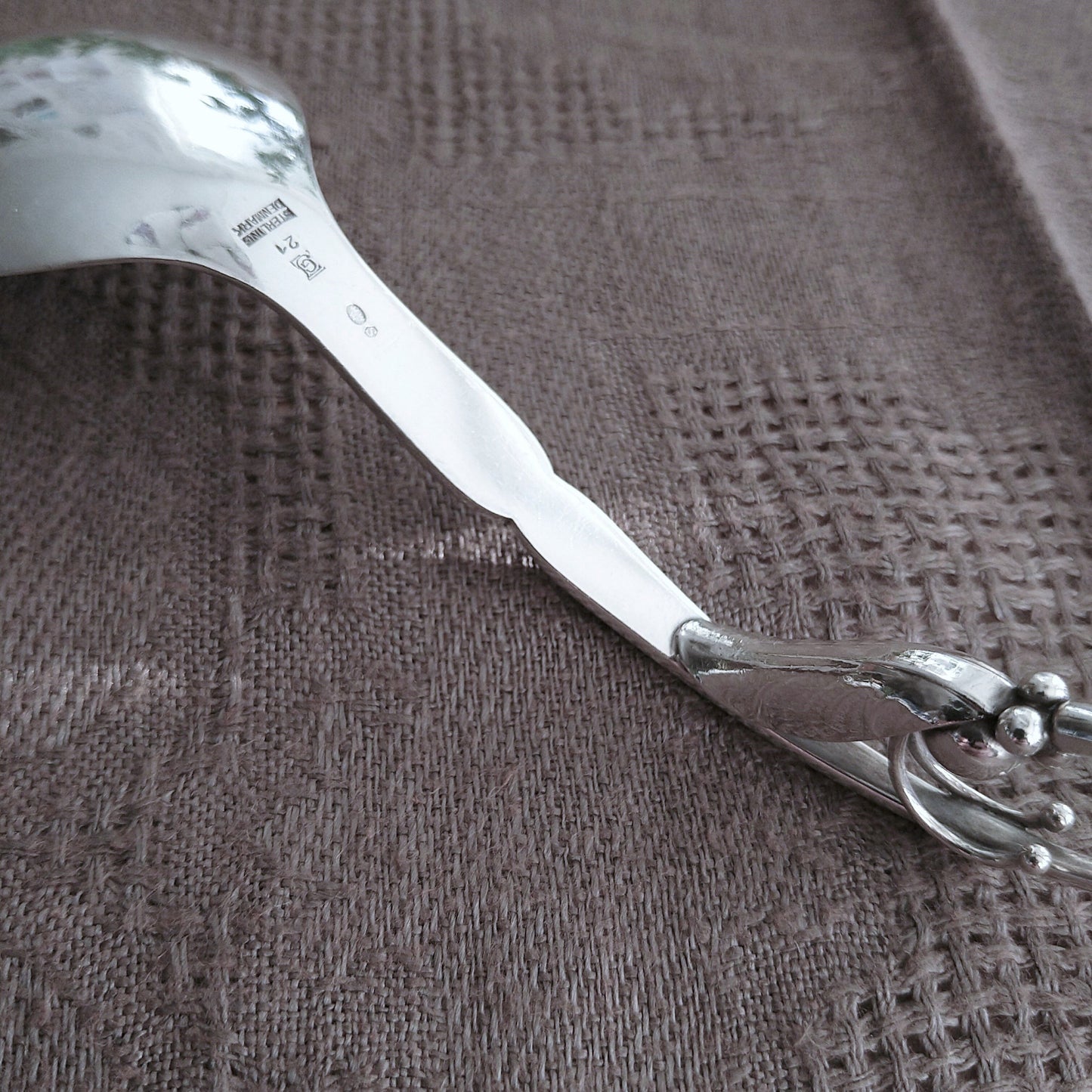 GeorgJensenオーナメンタルNo141のコンポートスプーン(大)16㎝L/OrnamentalNo 141 Comport spoon