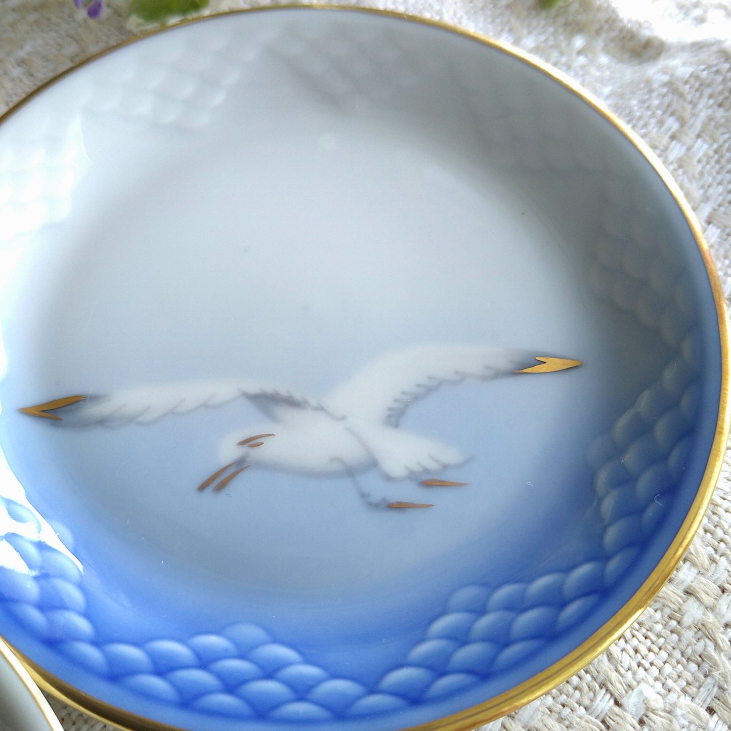 1970～1983年のBingGrondahlビングオーグレンダール・シーガルのバタープレート直径約10㎝Φ/B＆G・Seagull・ButterPad