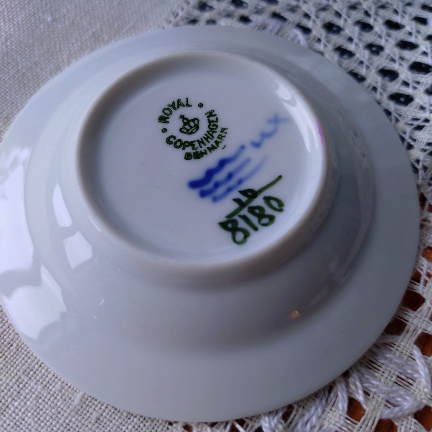 1959年のRoyalCopenhagenブルーフラワープレインのバター皿直径8.2㎝D/BlueFlowerPlainButterPlate