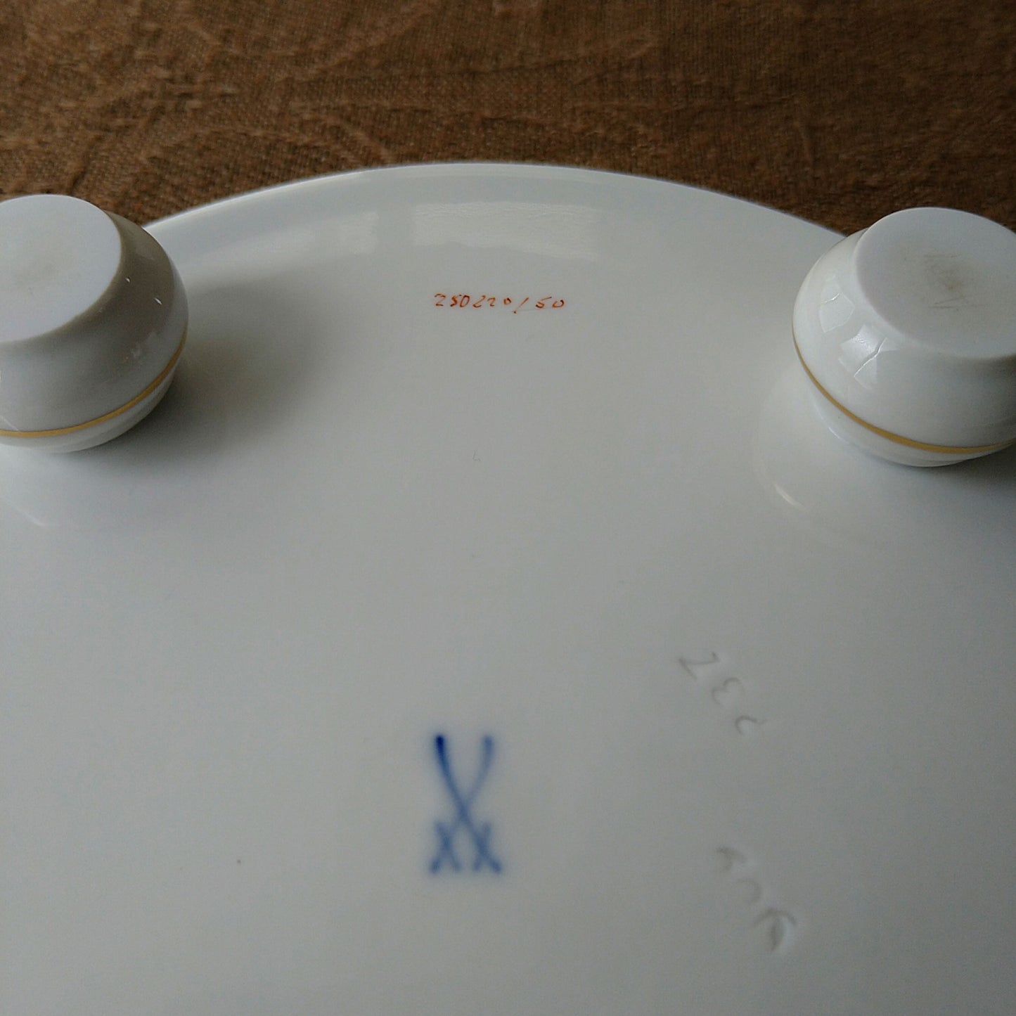 1987年の自然主義絵付けポットスタンド直径㎝約15.3㎝Φ/Potstand ca15.3 cm