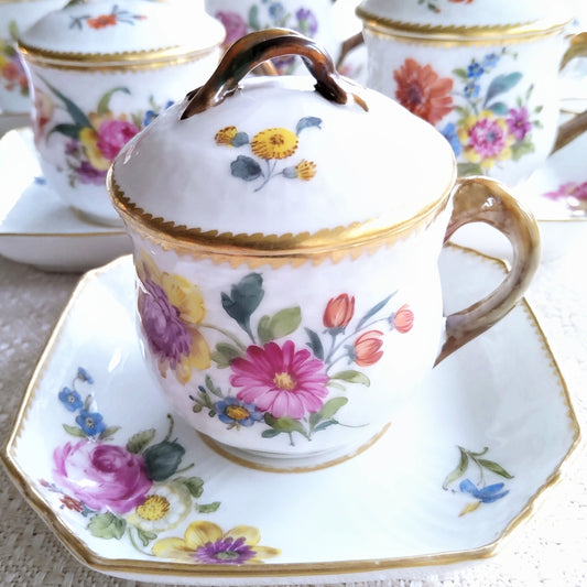 1870～1922年RoyalCopenhagenサクソンフラワーのカスタードカップソーサー/SaxonFlowerCremecupSaucer