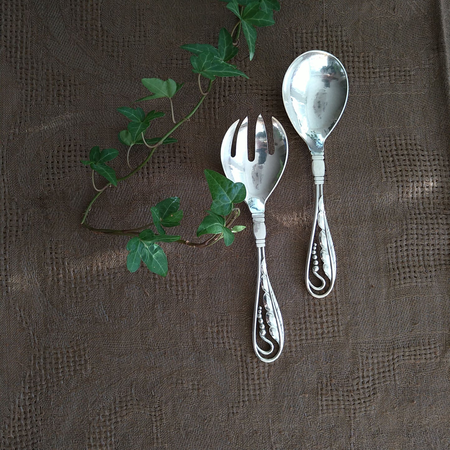 GeorgJensenオーナメンタルNo42スプーンフォークセット/Ornamental No42 Spoon and Fork set