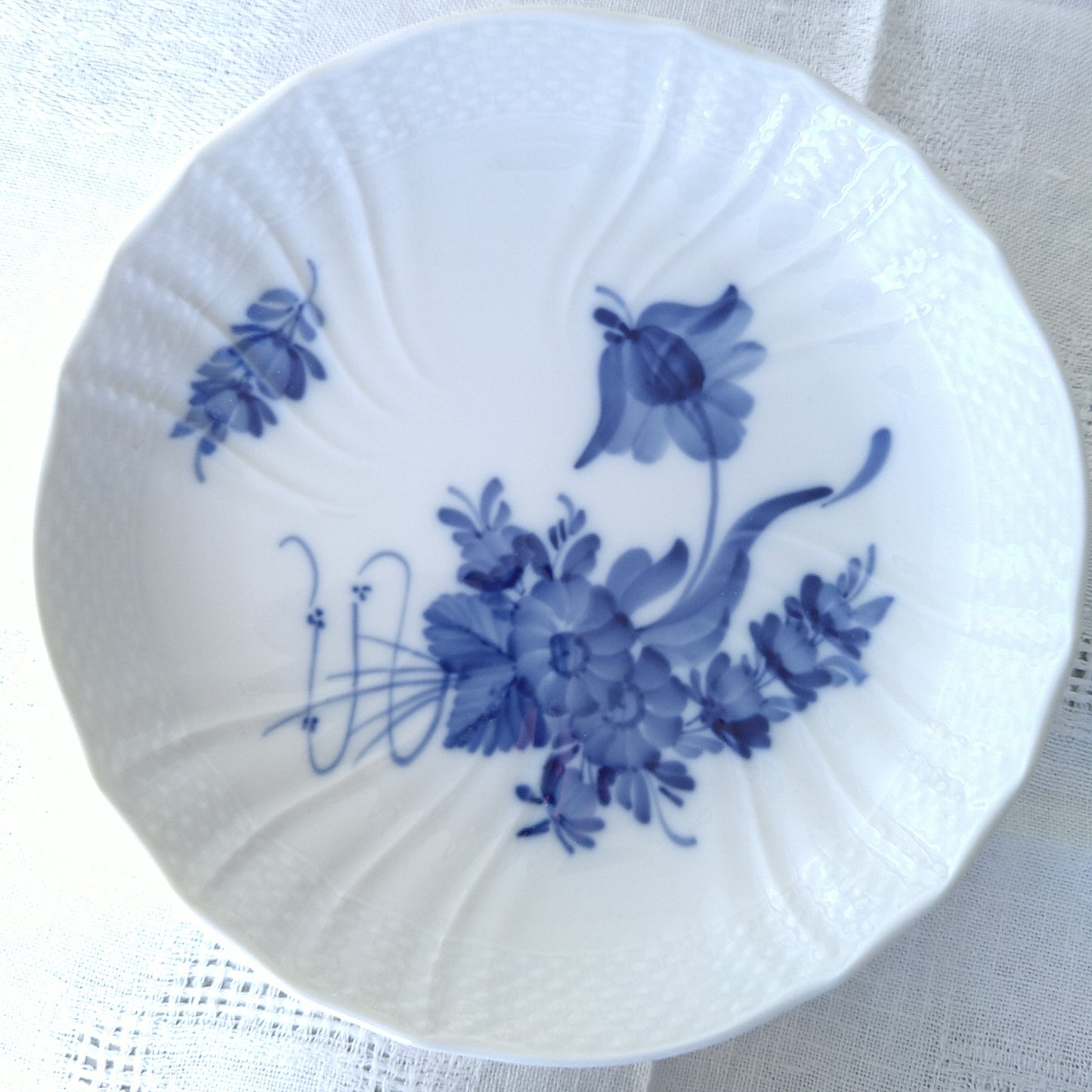 RoyalCopenhagenブルーフラワーカーブのフラットプレート直径約19㎝D/BlueFlowerCurvePlate19cm