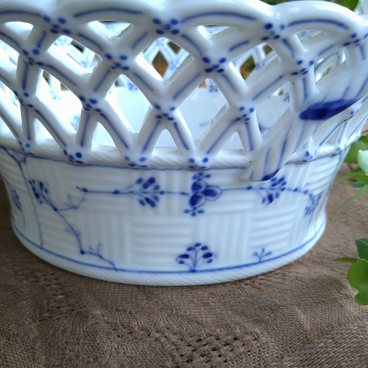 1894～1900年RoyalCopenhagenブルーフルーテッドオープンワークのバスケット/Openwork Baskets