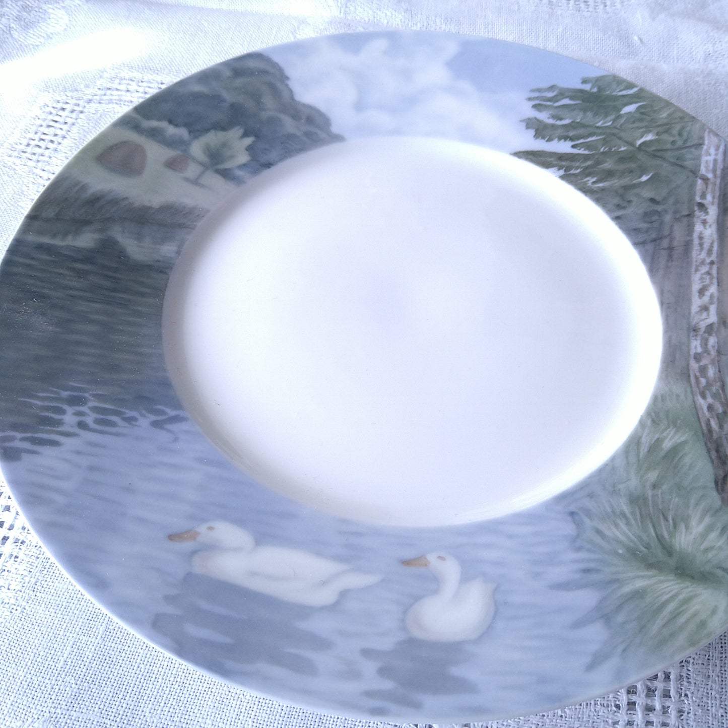 1889～1922年RoyalCopenhagenロイヤルコペンハーゲンアールヌーボーのランチ/デザートプレート直径約22.2㎝D
