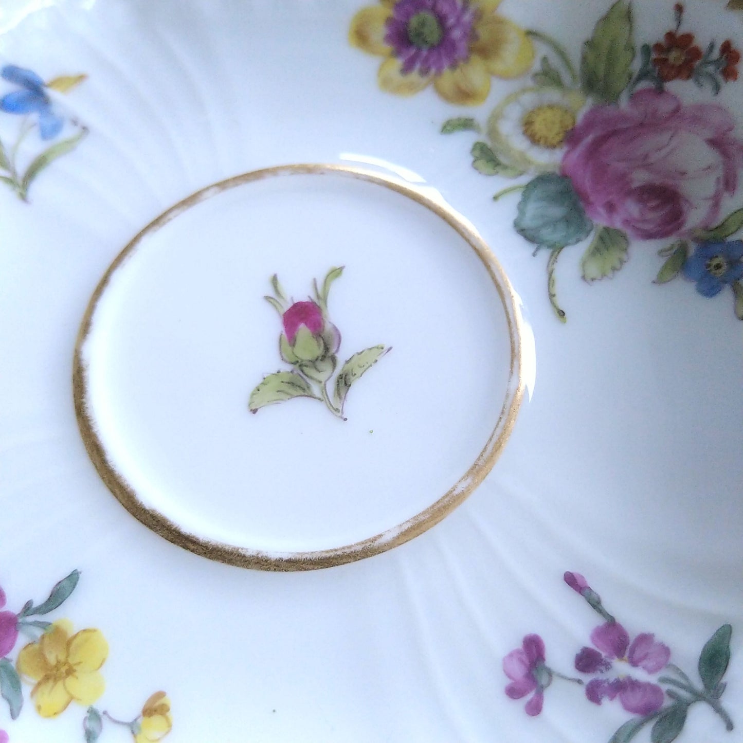 1870～1922年RoyalCopenhagenサクソンフラワーのカスタードカップソーサー/SaxonFlowerCremecupSaucer
