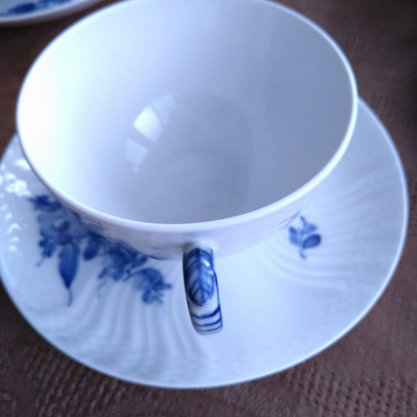 ブルーフラワーカーブ モーニングカップソーサー/BlueFlowerCurveMorningCupSaucer