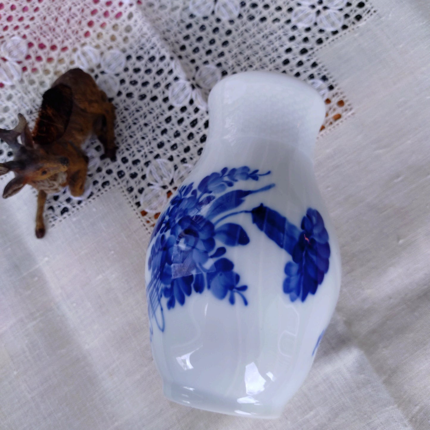 1980年～1984年のブルーフラワーカーブの花瓶/BlueFlowerCurveVase