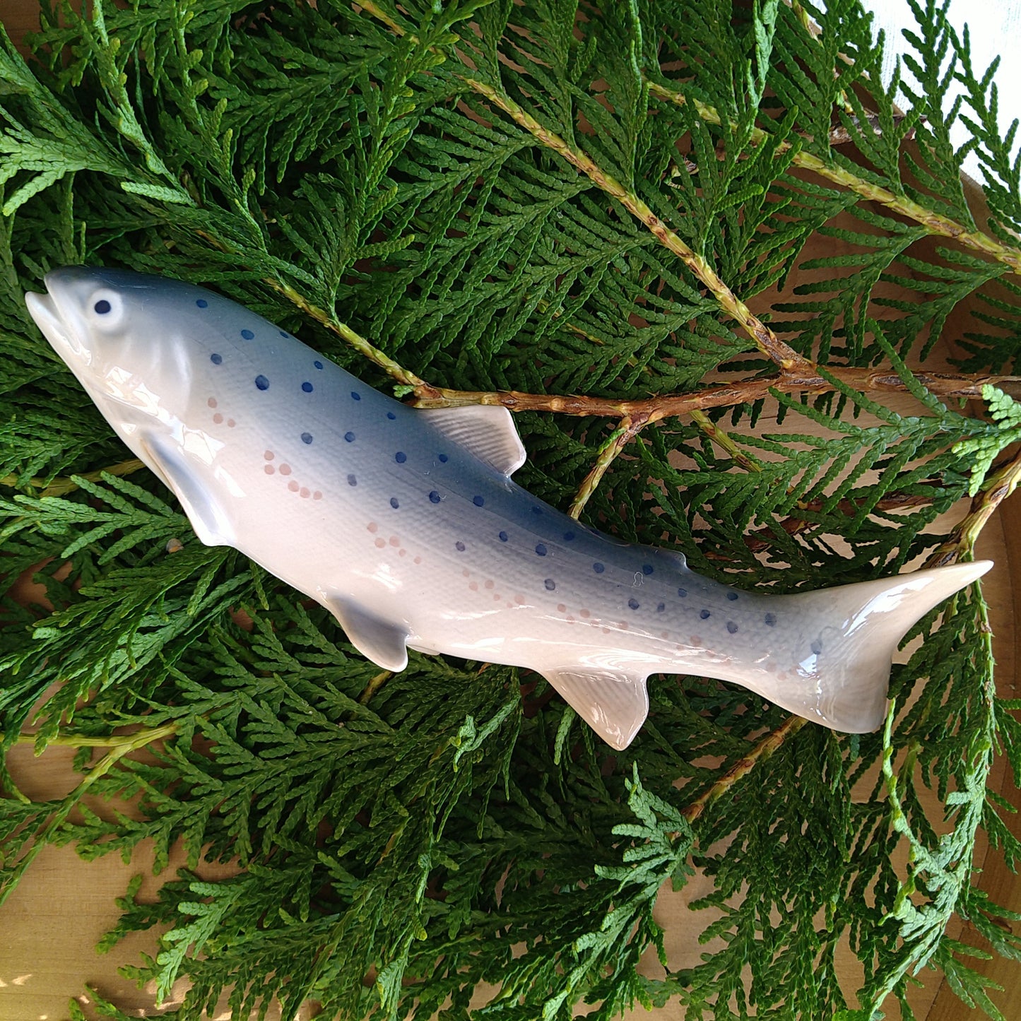 Royal Copenhagen Rainbow Trout Figurine, approx. 20.5cm L, approx. 7cm H