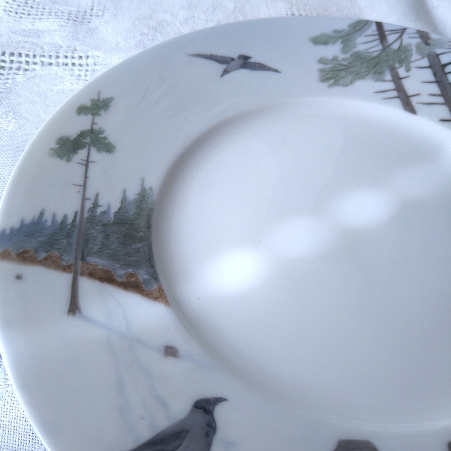 1889～1922年RoyalCopenhagenロイヤルコペンハーゲンアールヌーボーのランチ/デザートプレート直径約22.2㎝D