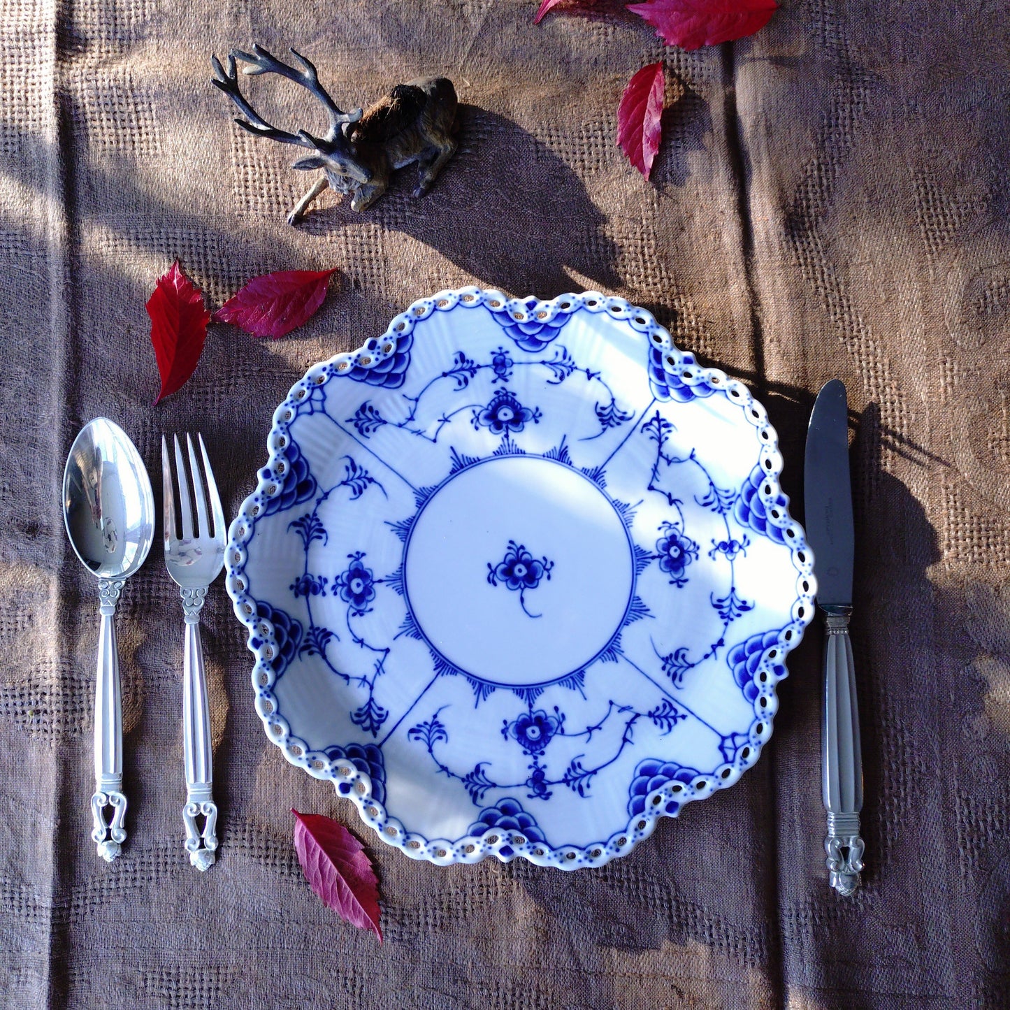 1975-1979年RoyalCopenhagenFullLaceフルレース直径約25㎝Dのお皿/Plate25cm