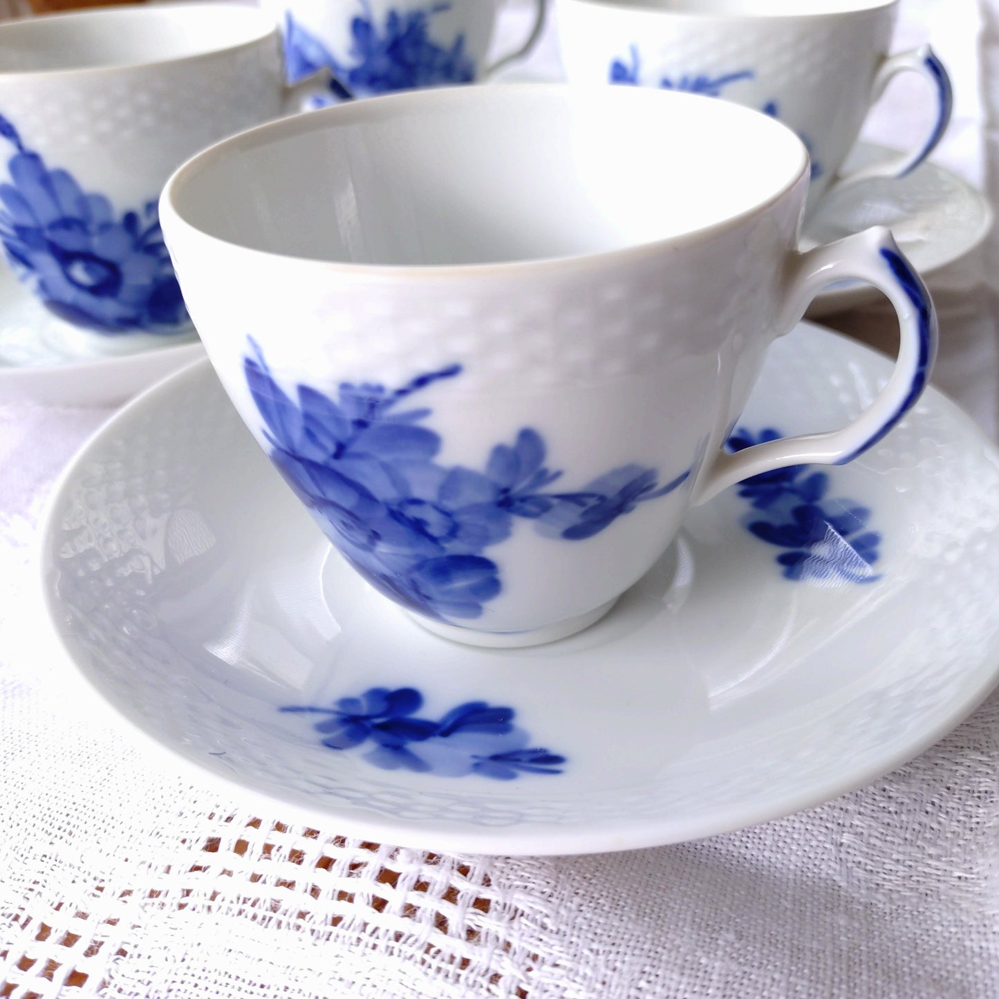 RoyalCopengagenブルーフラワープレインのコーヒーカップソーサーカップの高さ約6.5㎝H容量約220ml