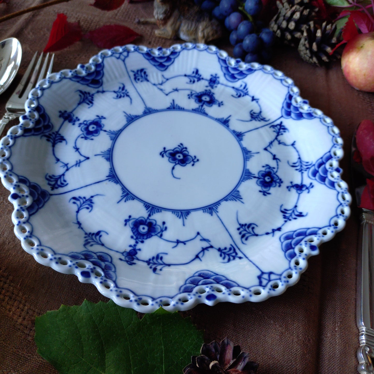 1975-1979年RoyalCopenhagenFullLaceフルレース直径約25㎝Dのお皿/Plate25cm