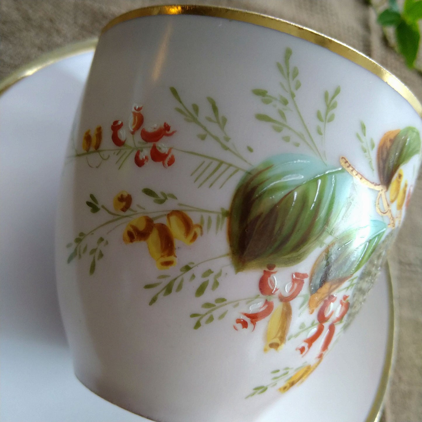 1853～1894年!Bing＆Grondahlビングオーグレンダールのアンティークのピンクのカップソーサー/AntiqueCupSaucer