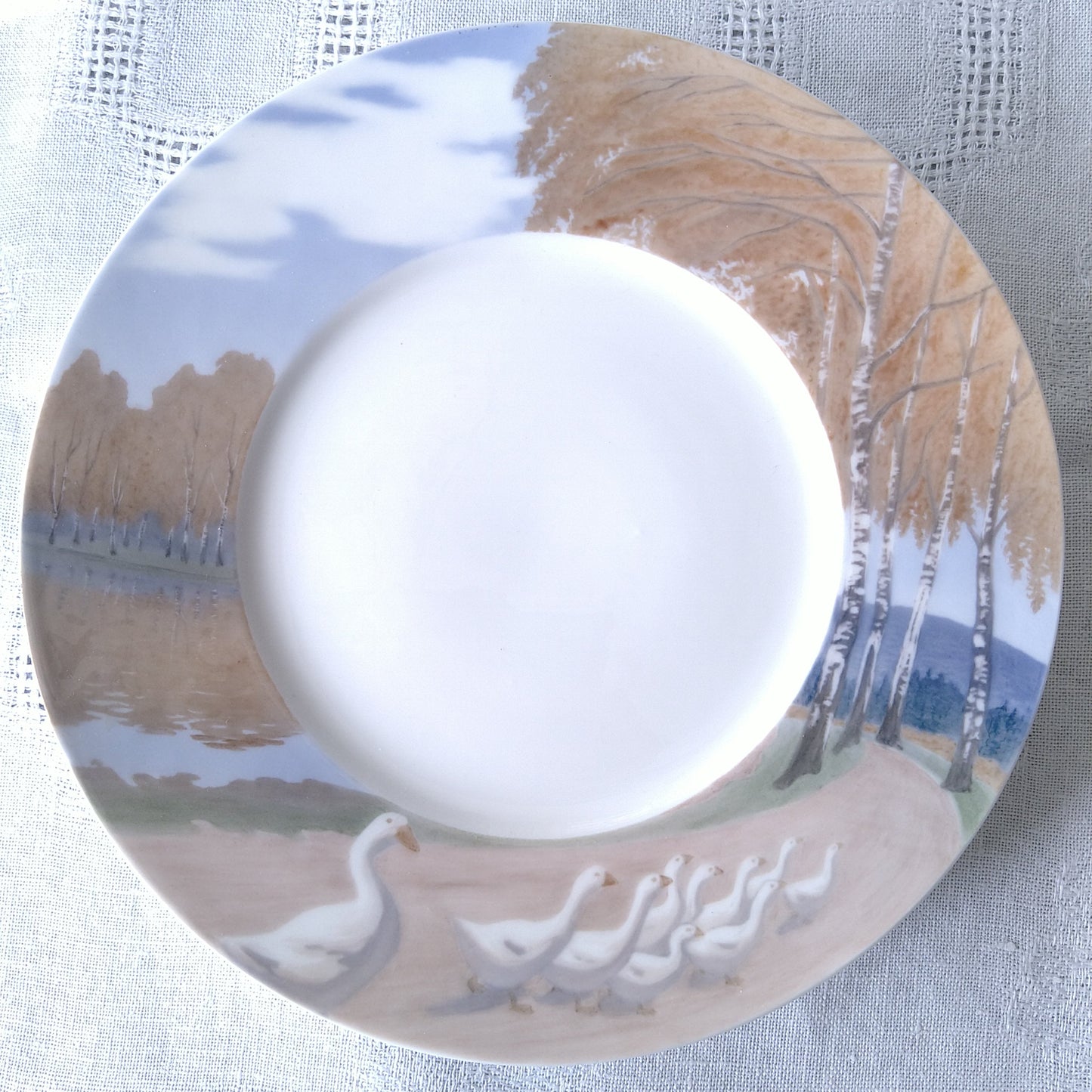 1889～1922年RoyalCopenhagenロイヤルコペンハーゲンアールヌーボーのランチ/デザートプレート直径約22.2㎝D