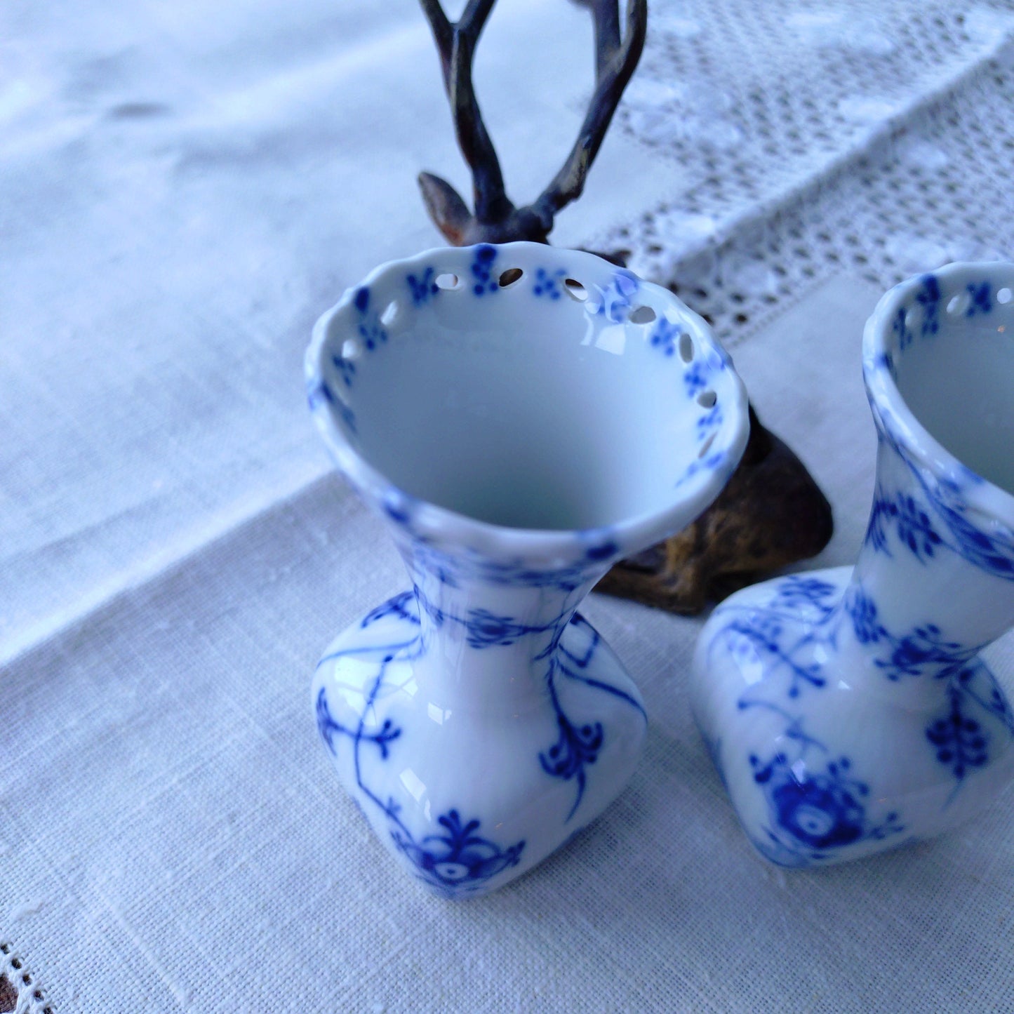 1969ー1974年のRoyalCopenhagenフルレース小さな花瓶高さ8㎝/Full Lace vase 8cmH