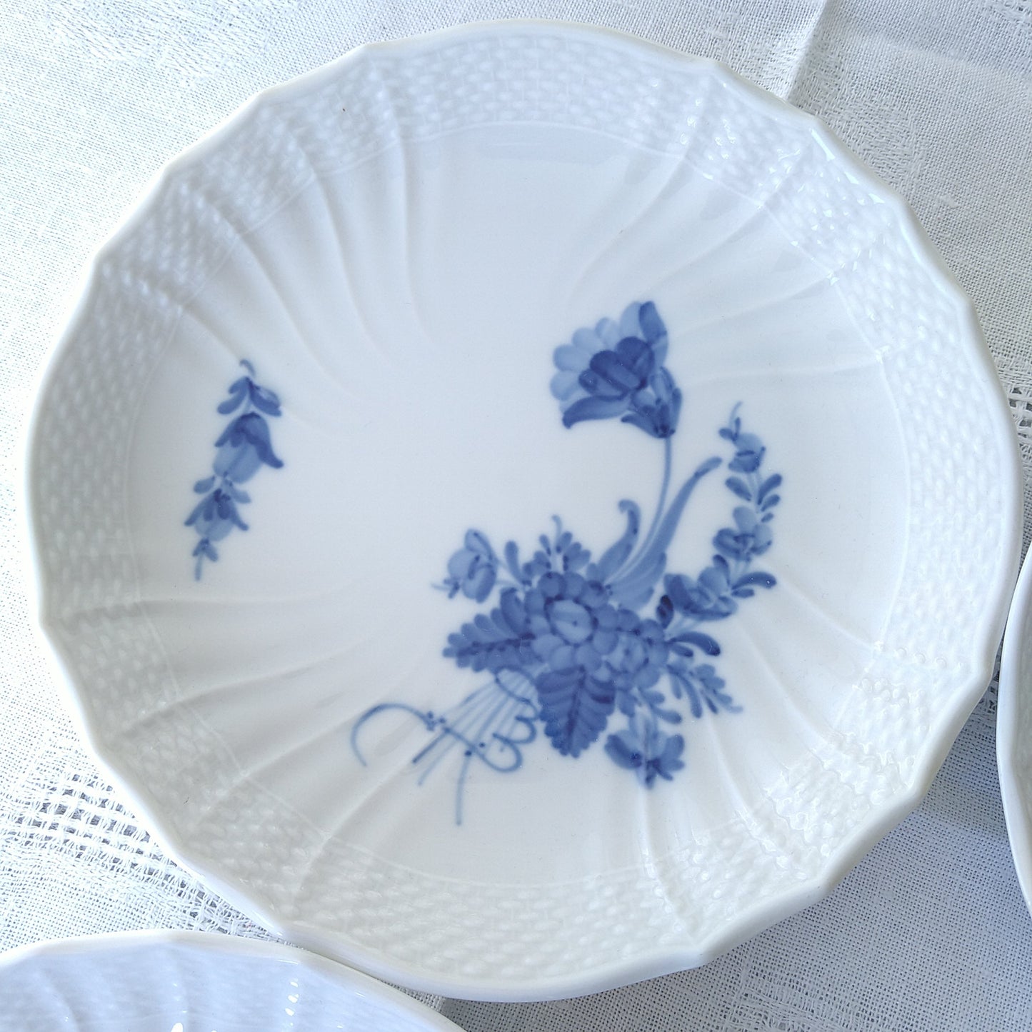 RoyalCopenhagenブルーフラワーカーブのフラットプレート直径約19㎝D/BlueFlowerCurvePlate19cm