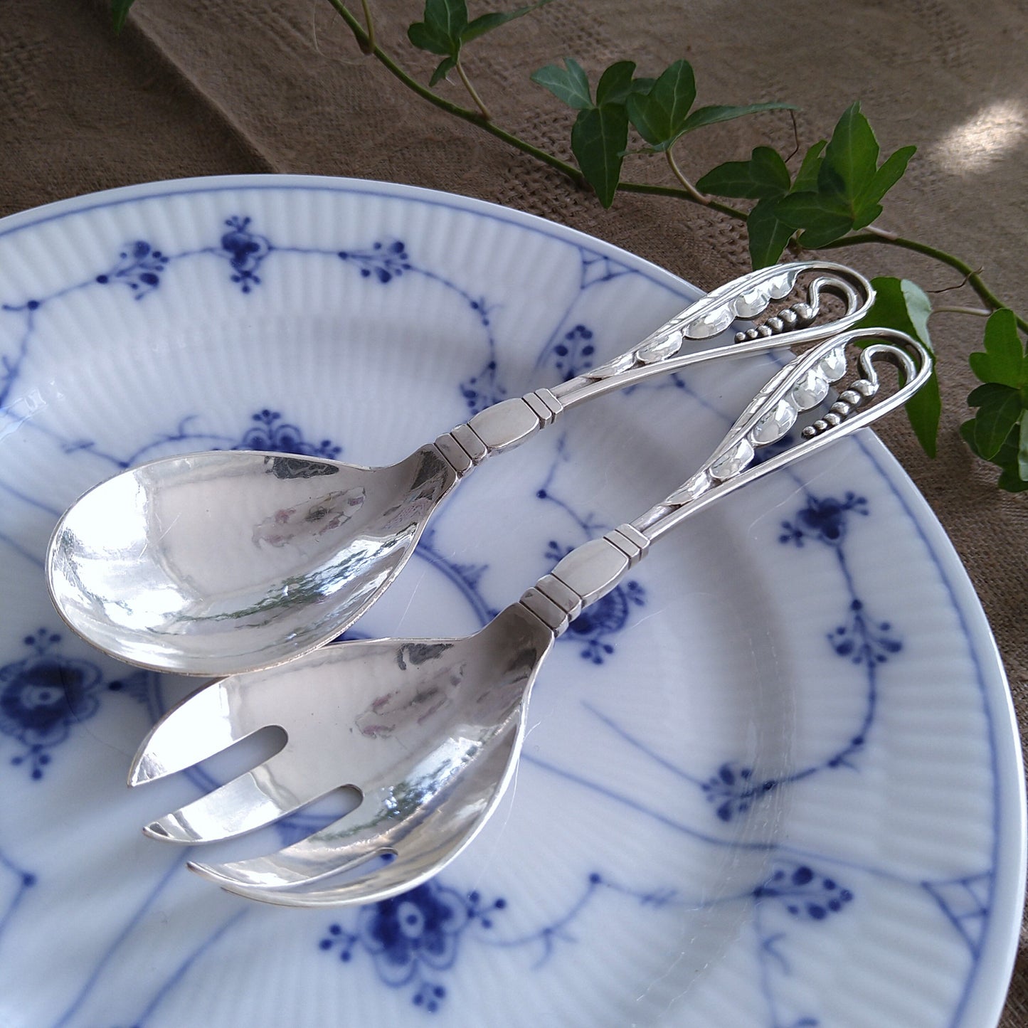 GeorgJensenオーナメンタルNo42スプーンフォークセット/Ornamental No42 Spoon and Fork set