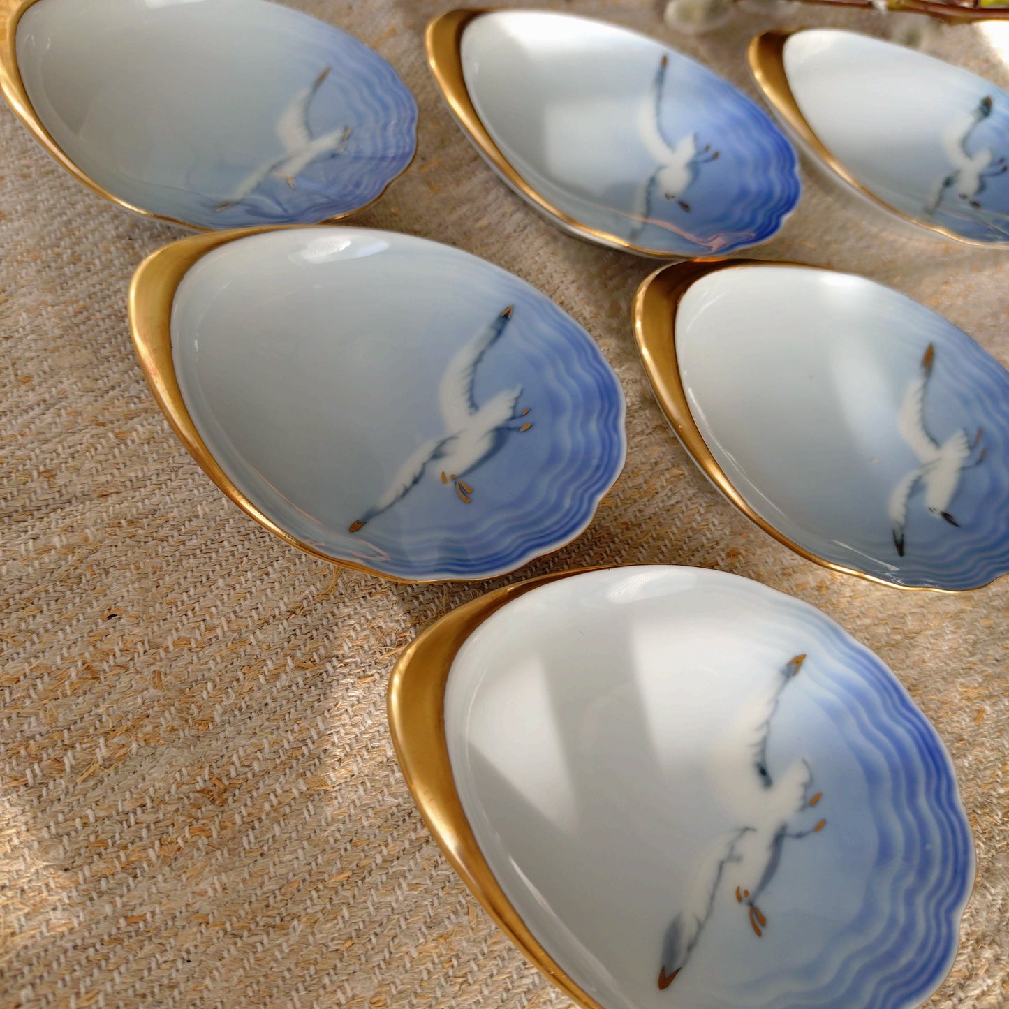 1970～1983年ビングオーグレンダールのシーガルの貝型小皿/Bing & Grøndahl Seagull small plate