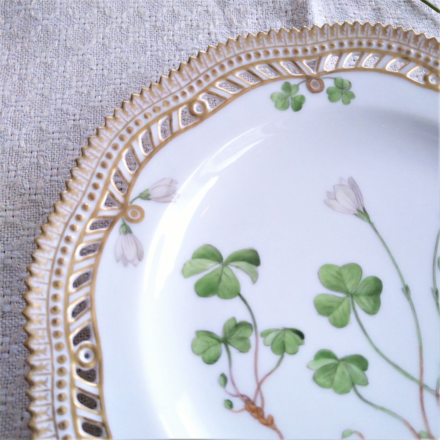 1900年代前半RoyalCopenhagenフローラダニカのレースプレート約22.5㎝/FloraDanicaLacePlate ca22.5cm