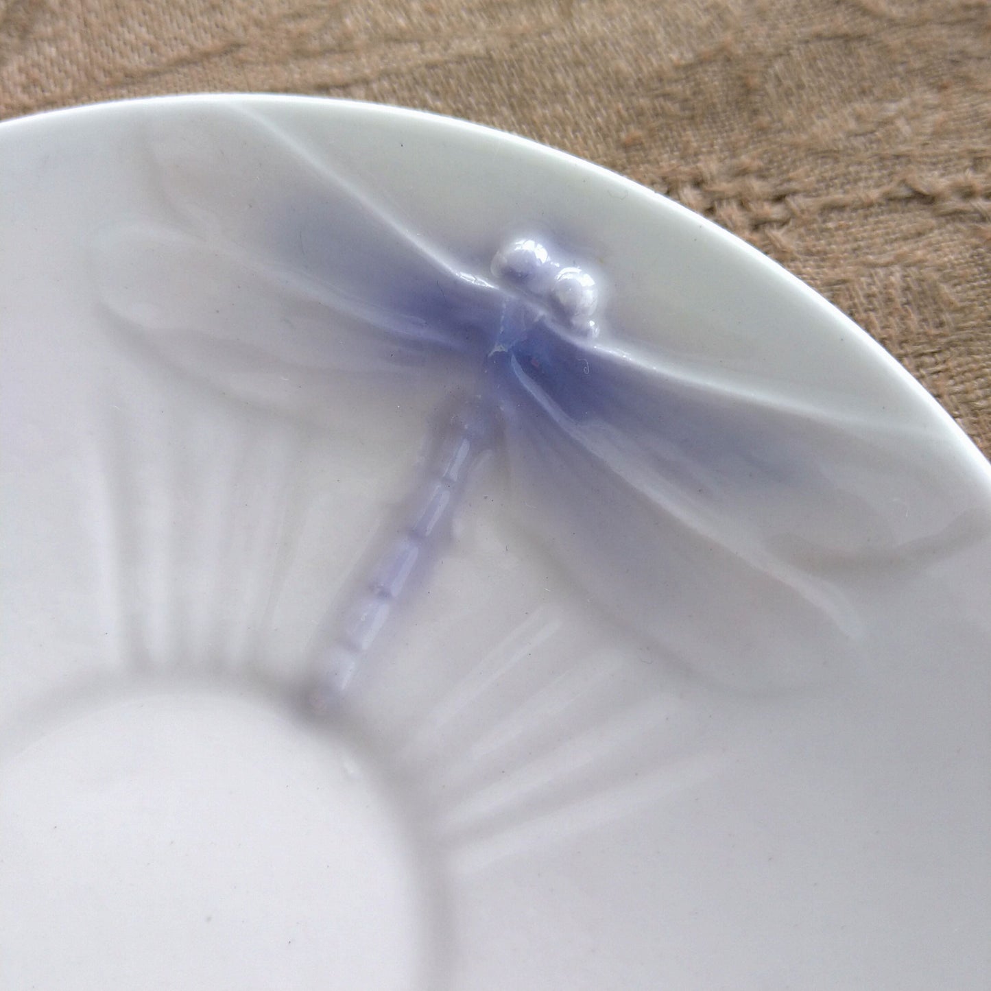 RörstrandロールストランドAlfWallanderデザイン、アールヌーヴォーのトンボのカップソーサー/Art Nouveau,Dragonfly,Cup and Saucer