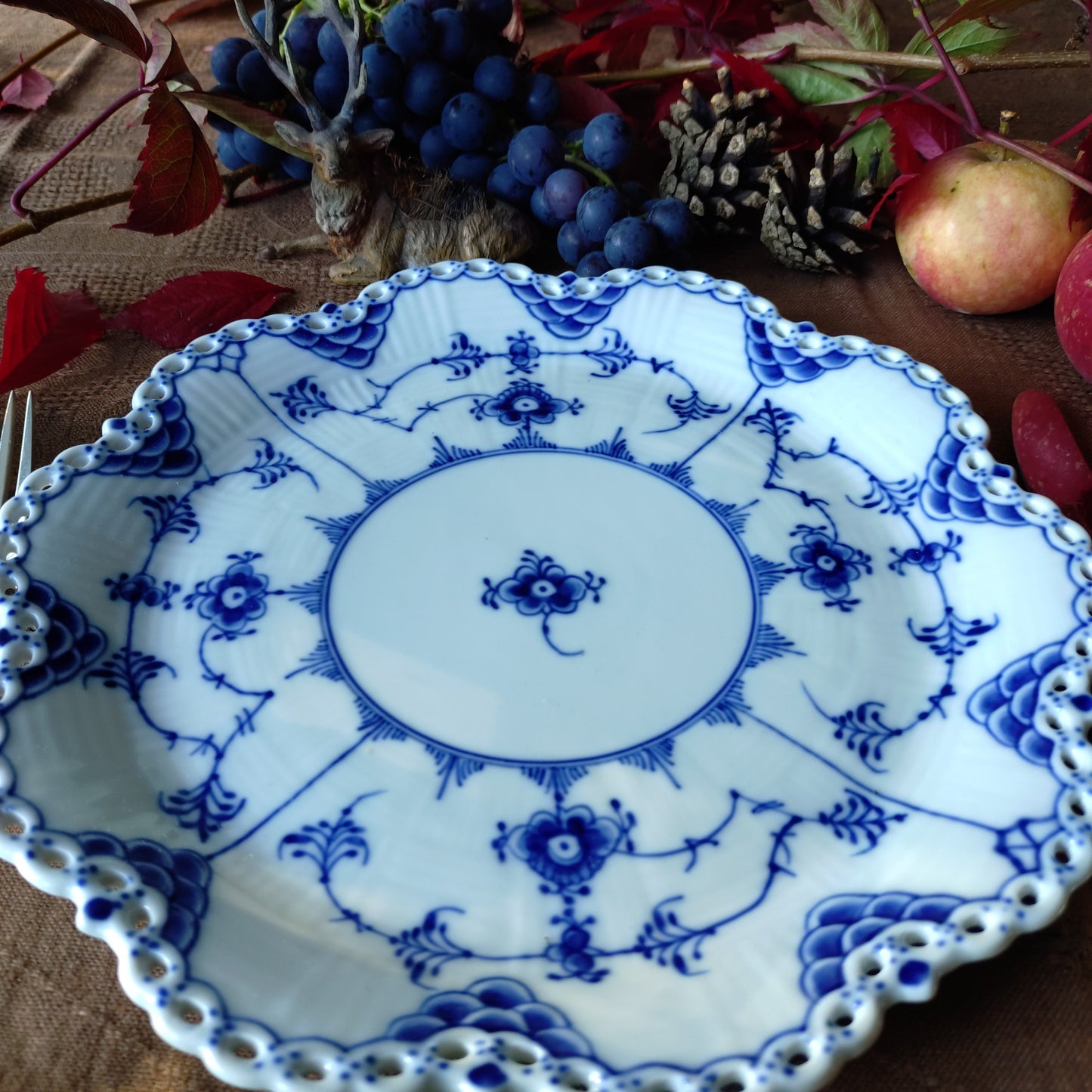1975-1979年RoyalCopenhagenFullLaceフルレース直径約25㎝Dのお皿/Plate25cm