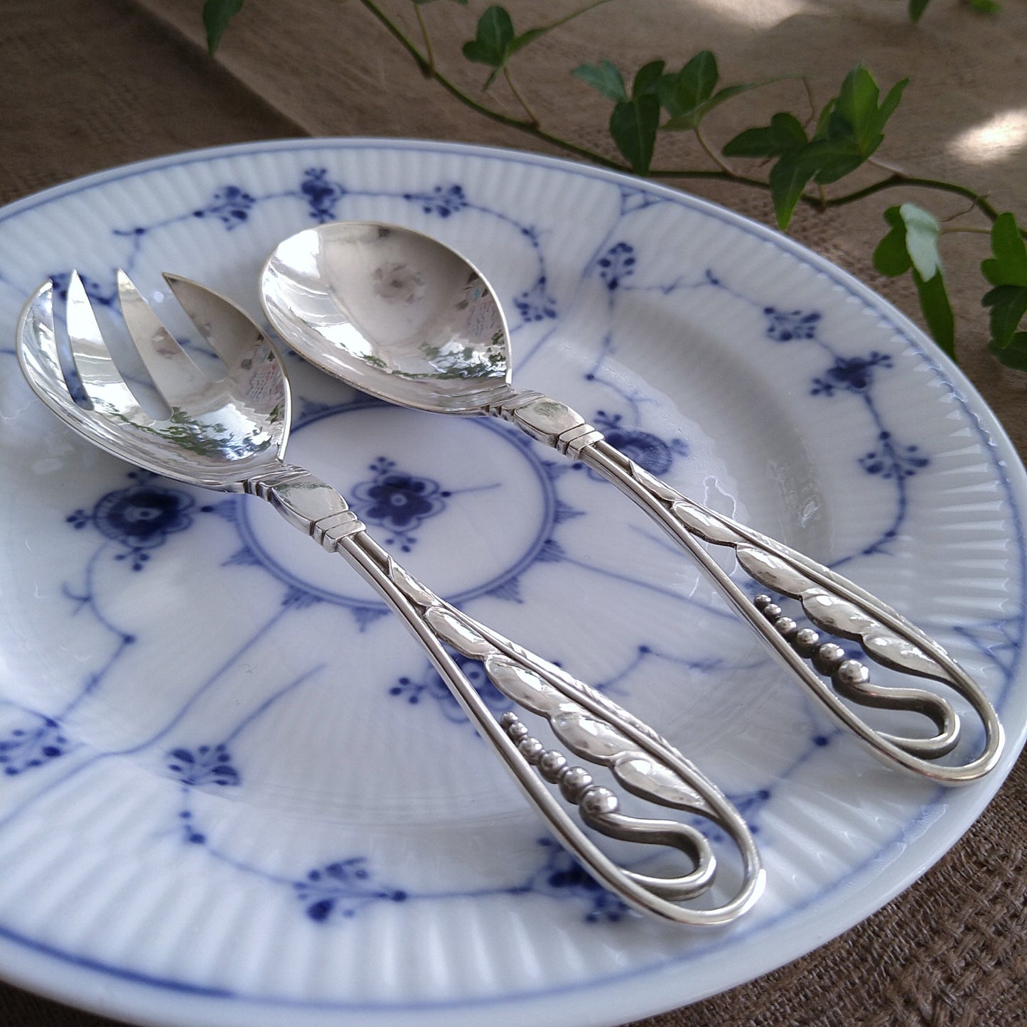 GeorgJensenオーナメンタルNo42スプーンフォークセット/Ornamental No42 Spoon and Fork set